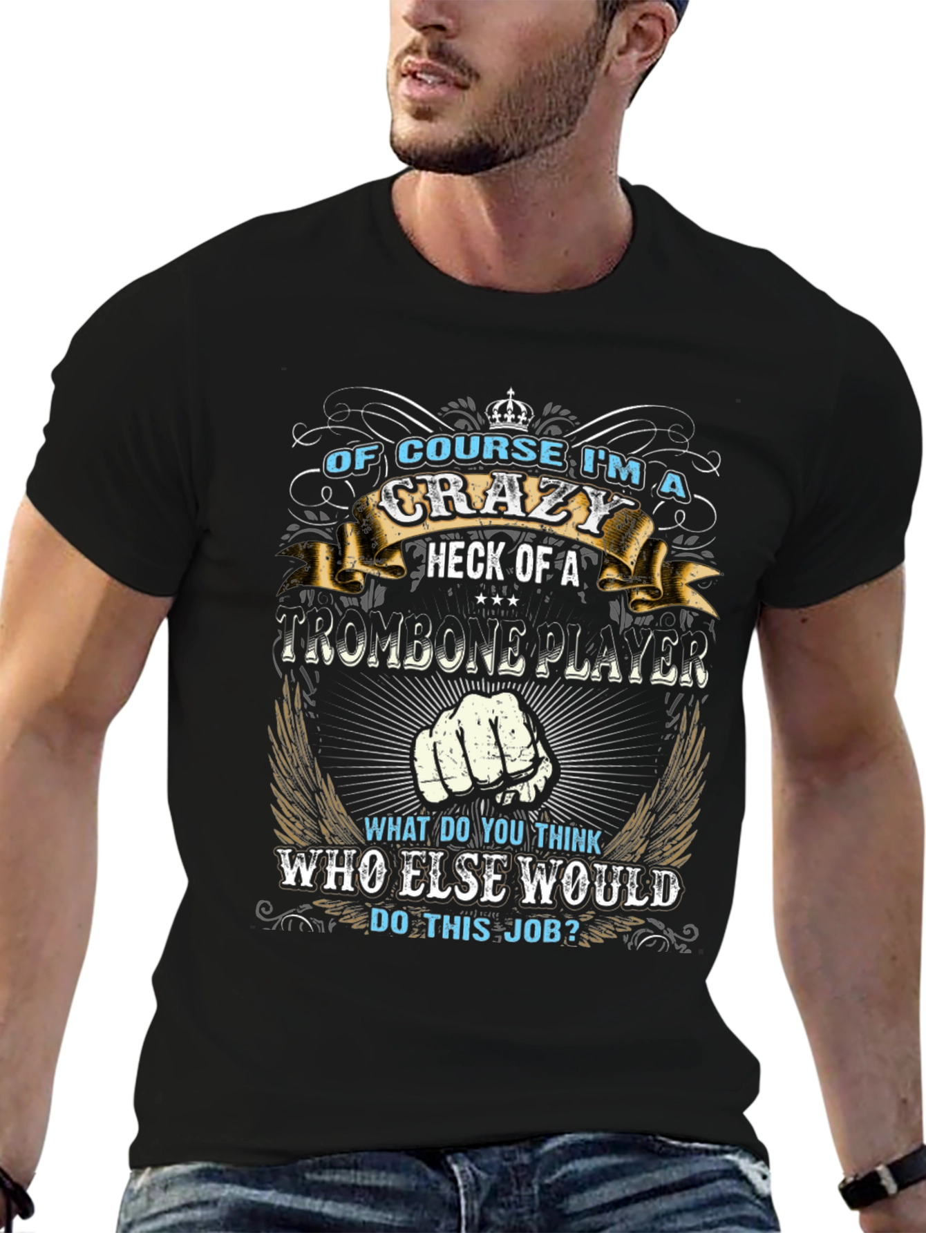 Crazy Trombone Player T-Shirt