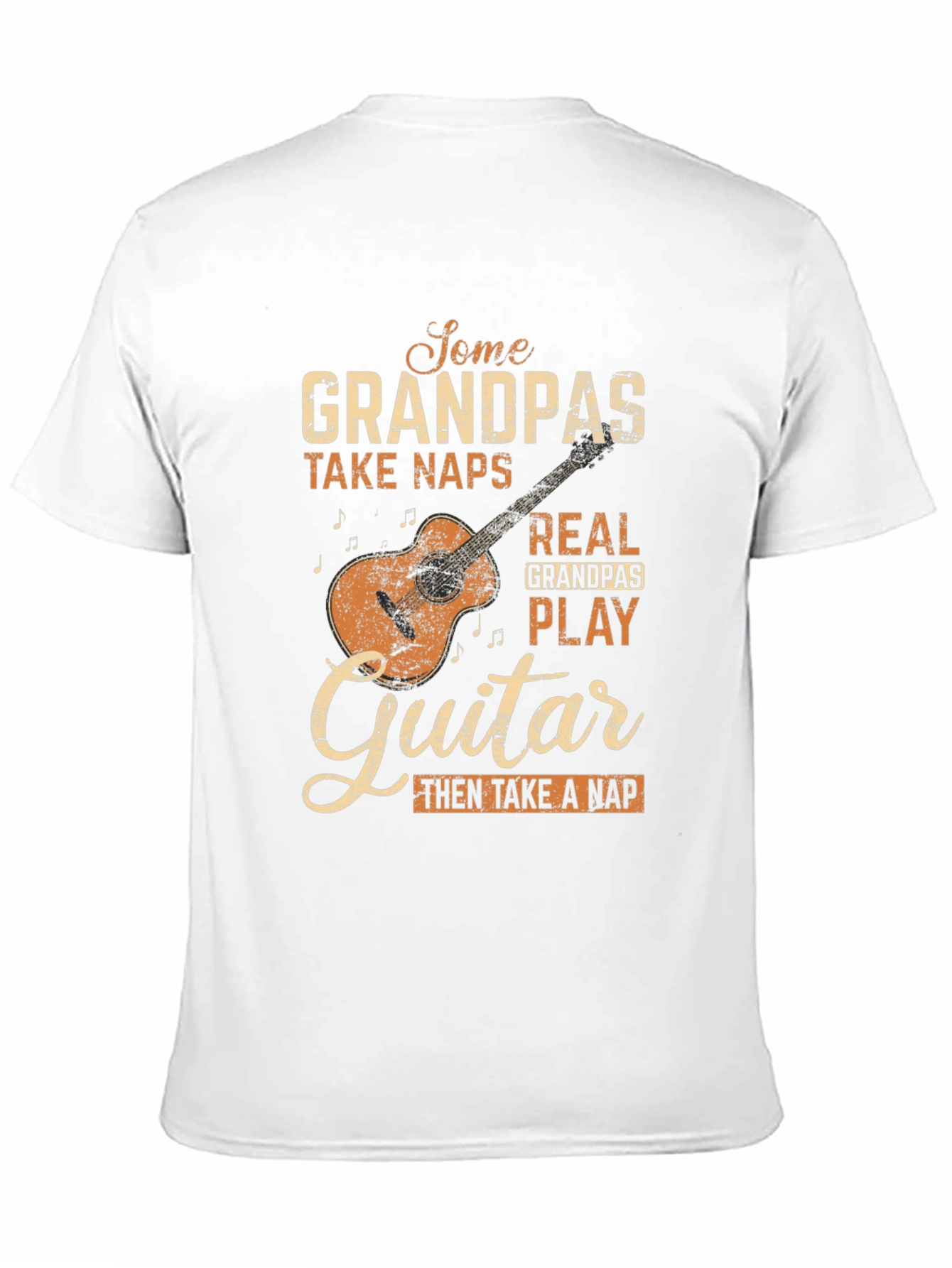 Grandpa Guitar Player Graphic T-Shirt