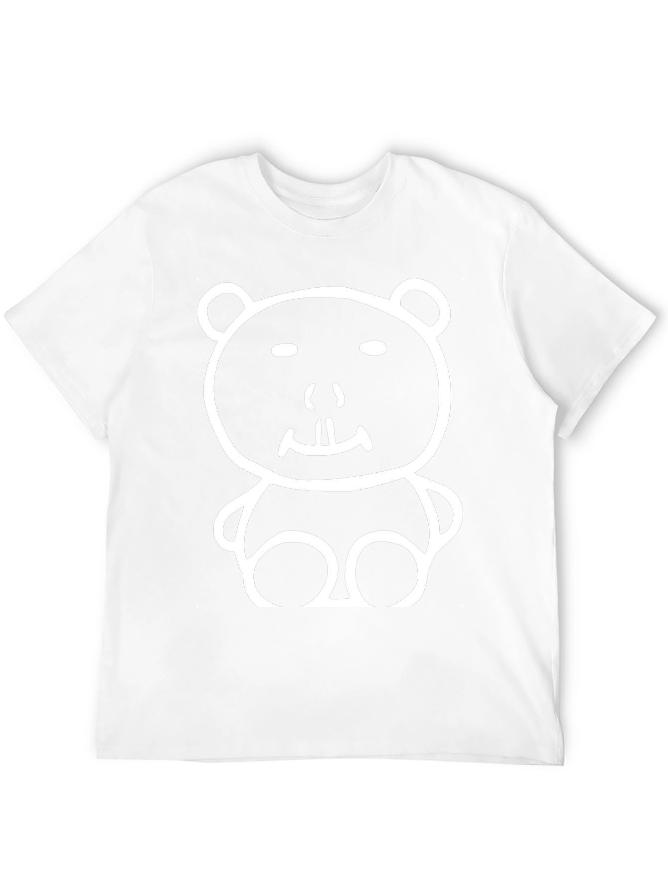 Funny Cartoon Bear Black T-Shirt