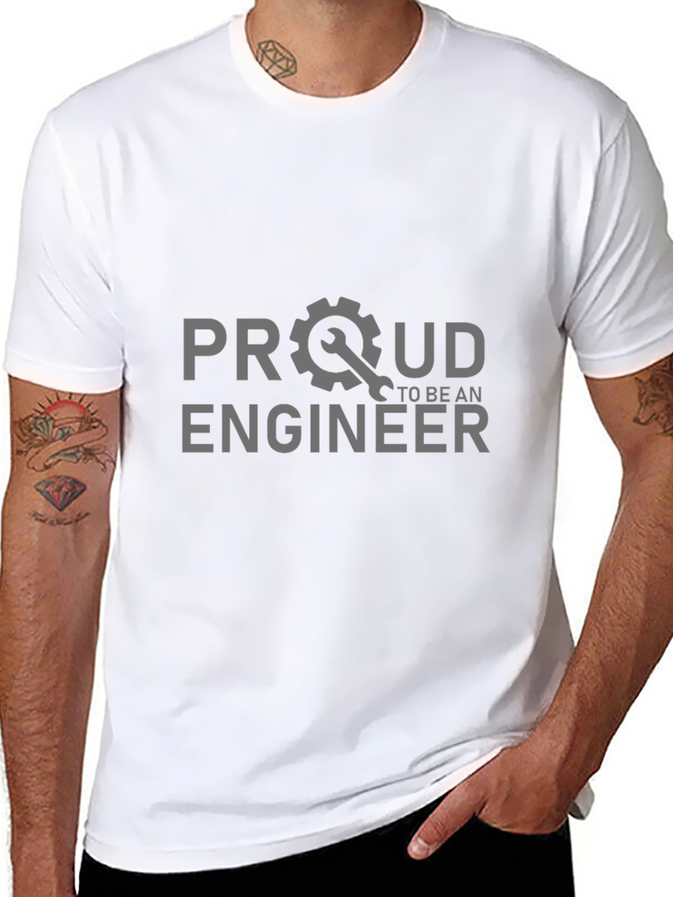 Proud Engineer Graphic T-Shirt - Black