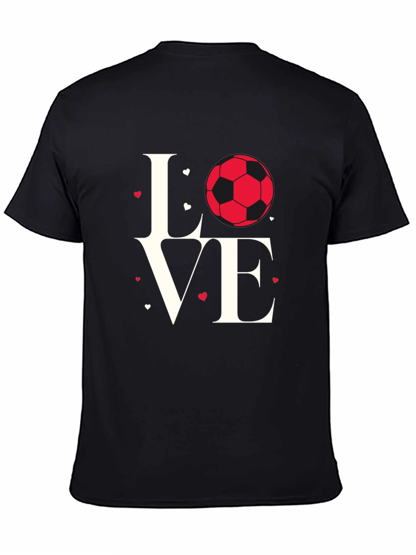 Love Soccer Black T-Shirt