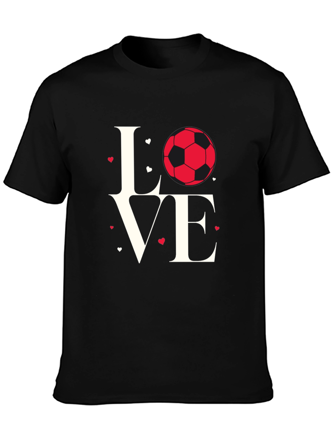 Love Soccer Black T-Shirt