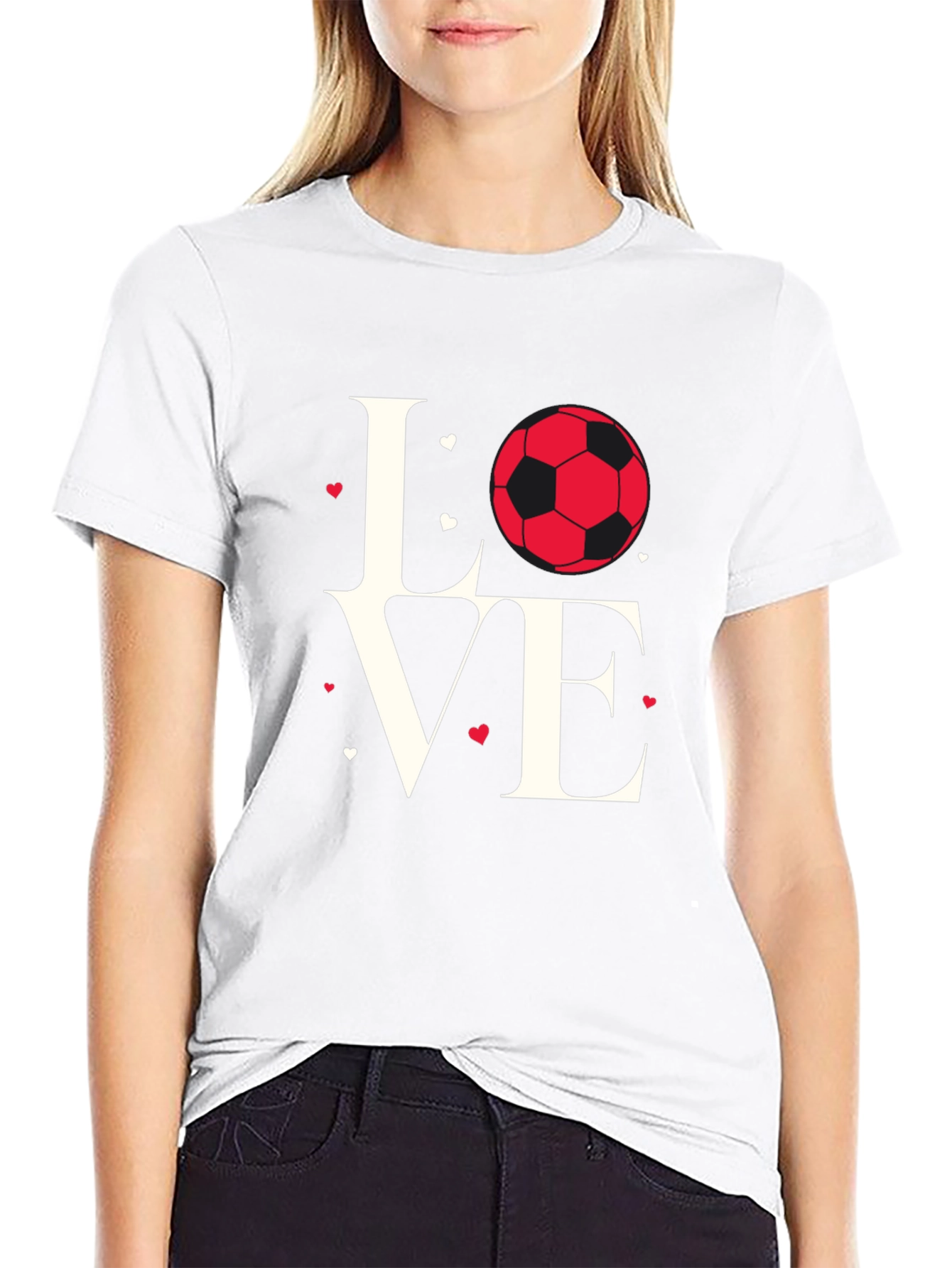 Love Soccer Black T-Shirt