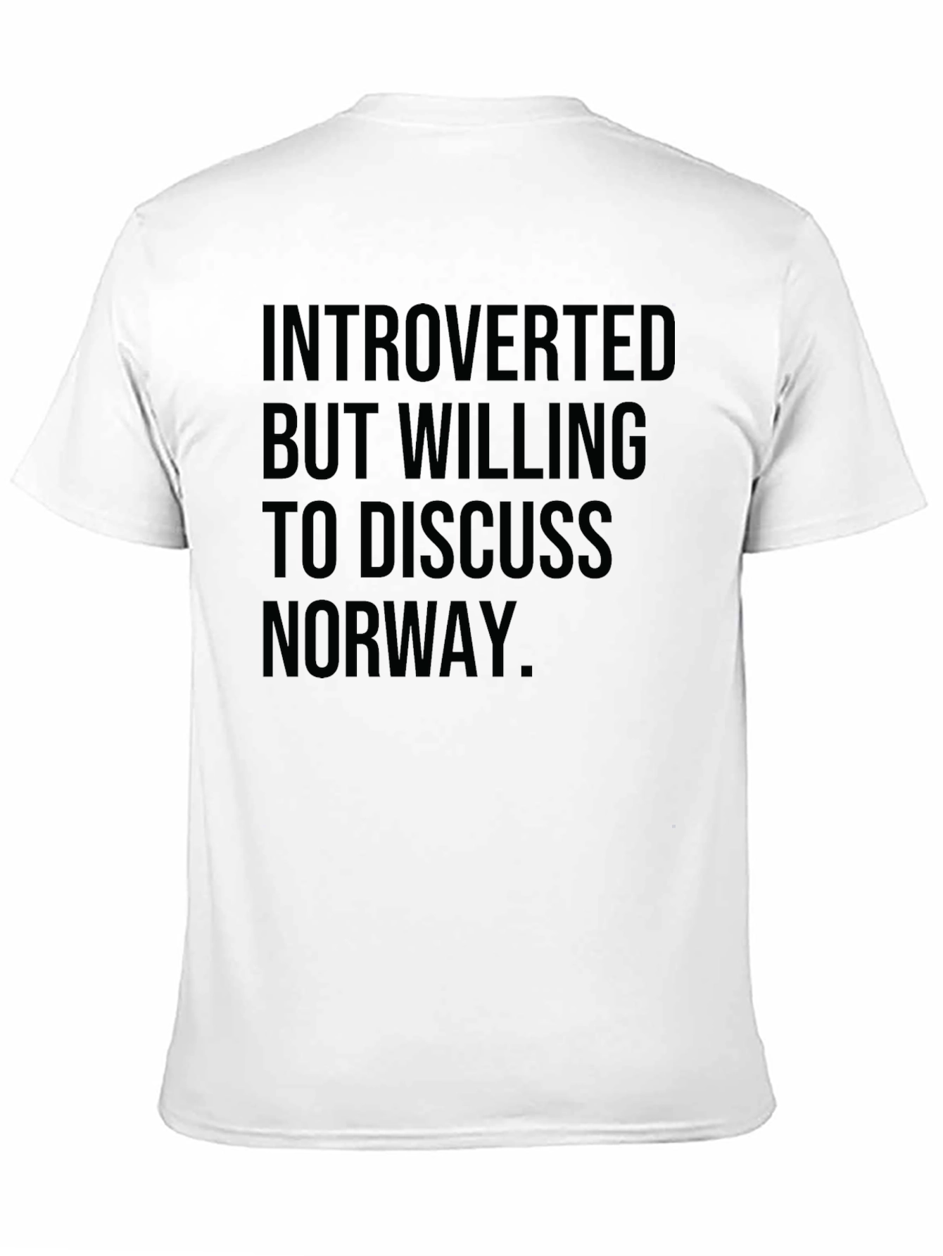 Introverted Norway T-Shirt - Black Cotton Tee