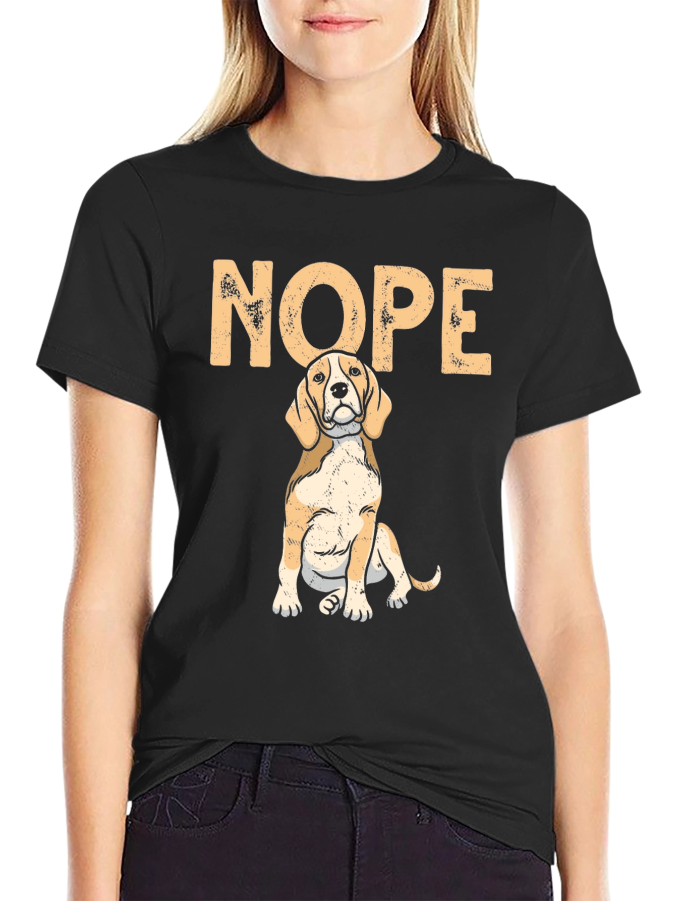 Nope Dog T-Shirt - Funny Beagle Tee