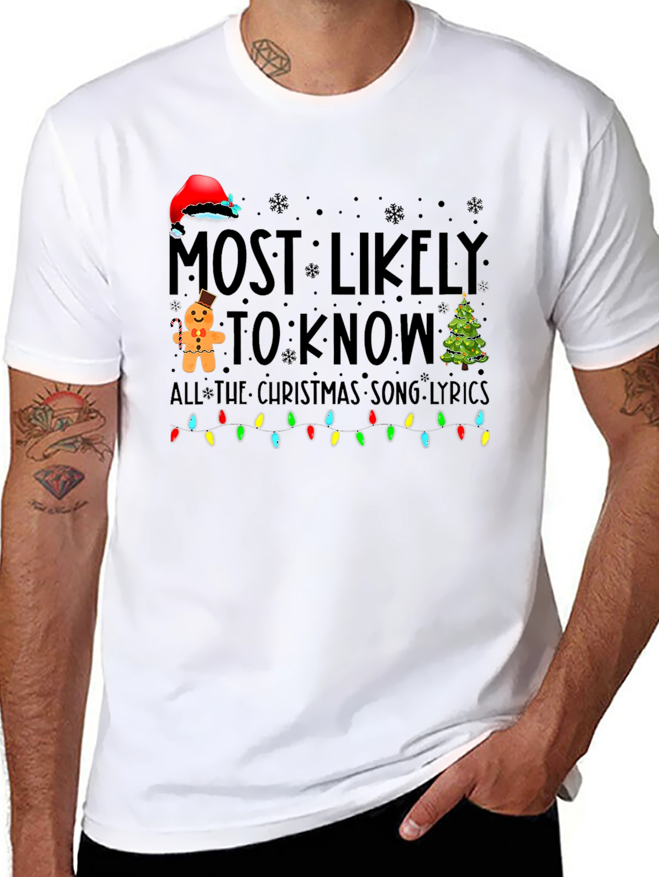 Most Likely To Know Christmas Song Lyrics T-Shirt