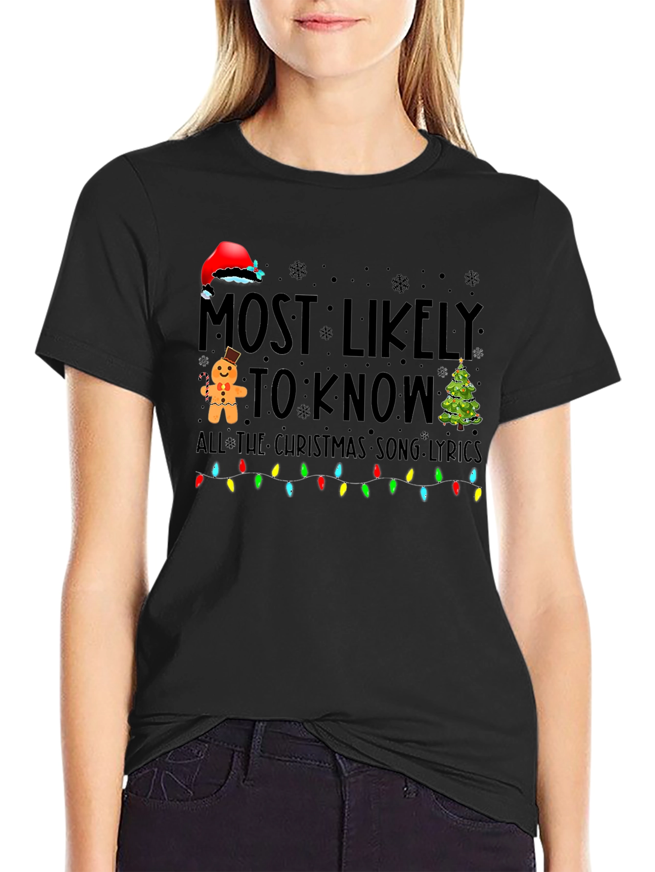 Most Likely To Know Christmas Song Lyrics T-Shirt