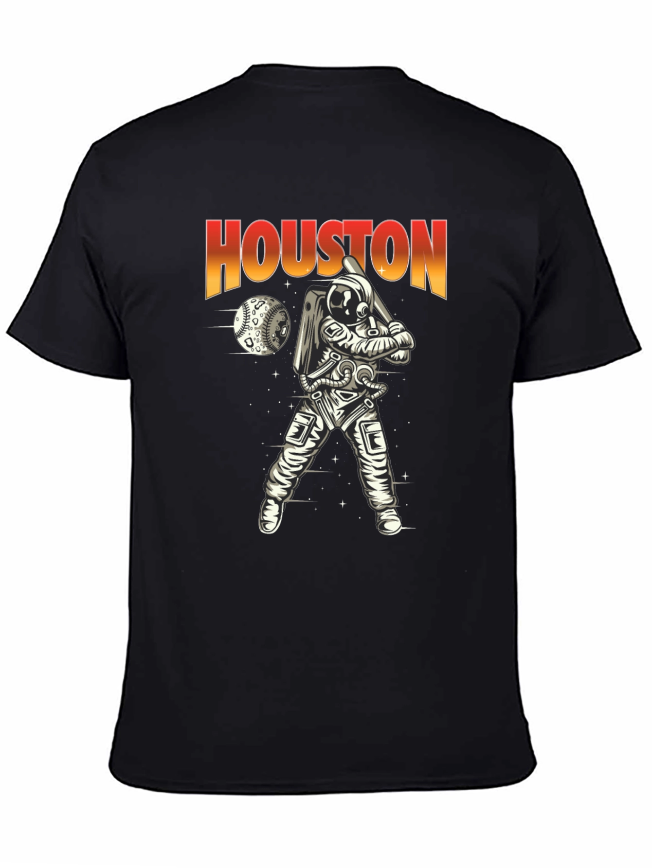 Houston Astronaut Baseball T-Shirt - Unique Space Design