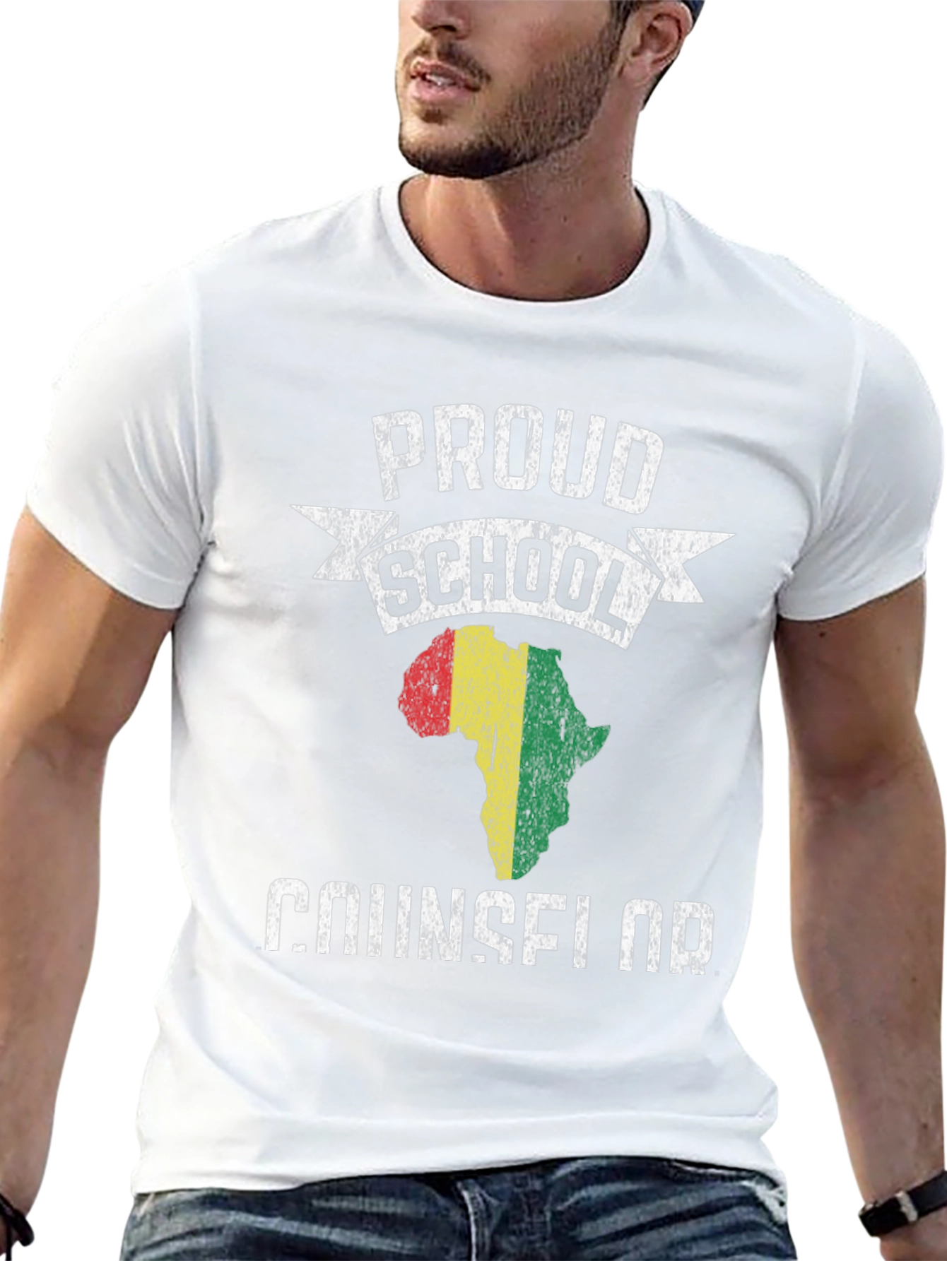 Proud School Counselor Africa T-Shirt