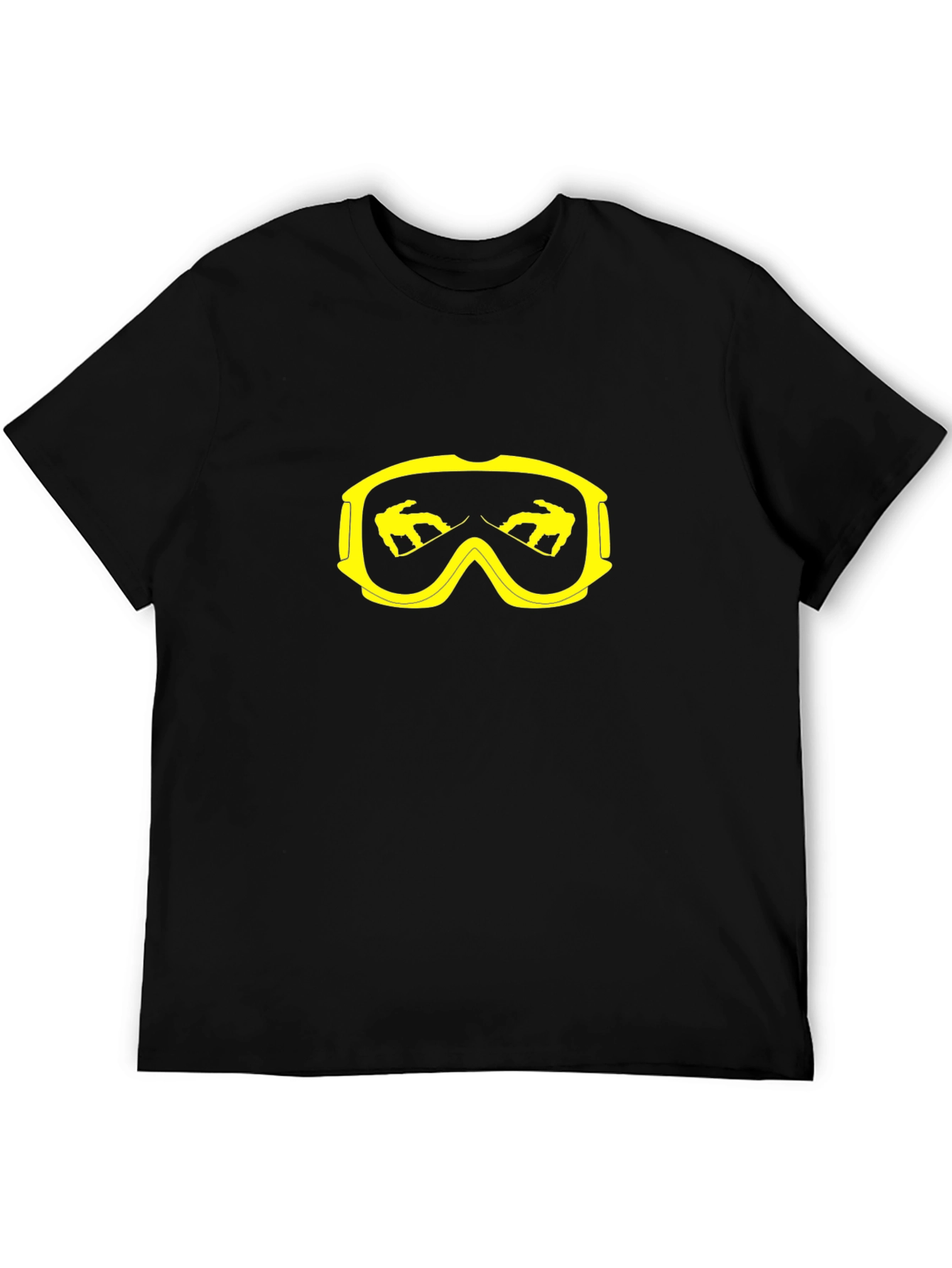 Cool Black T-Shirt with Yellow Goggle Graphic