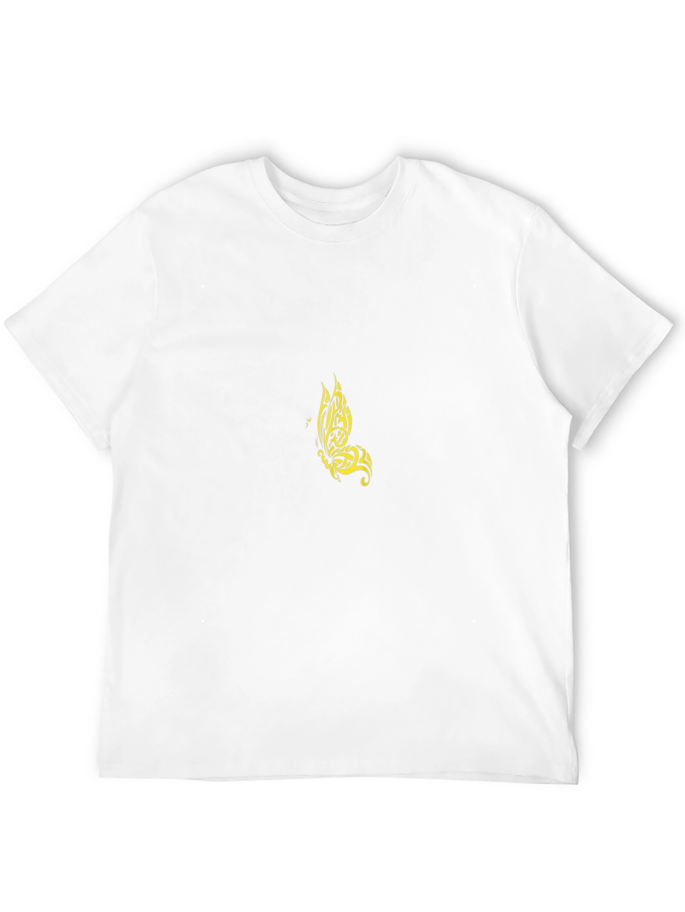 Mens Black T-Shirt with Butterfly Design