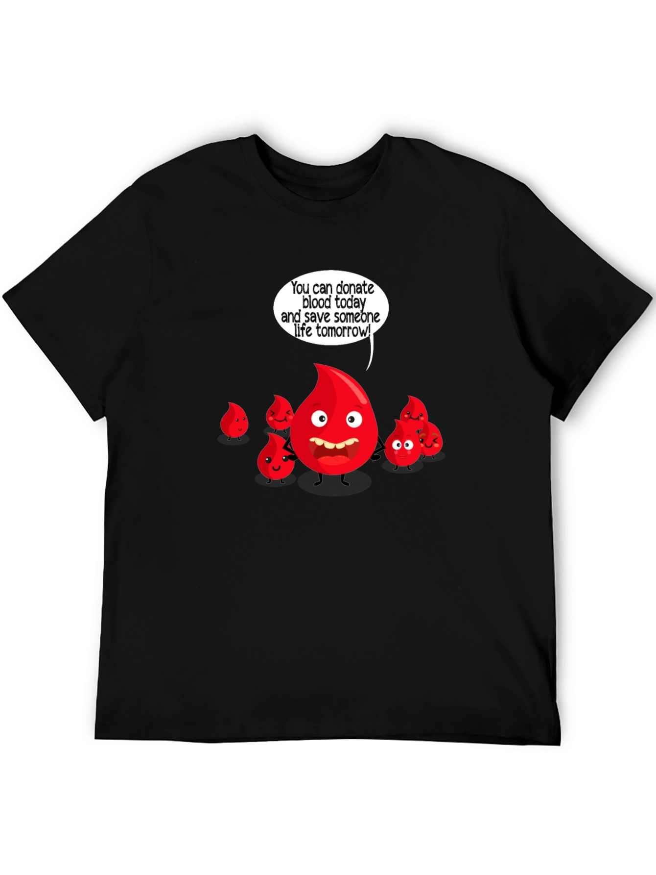 Donate Blood Cartoon Graphic Tee