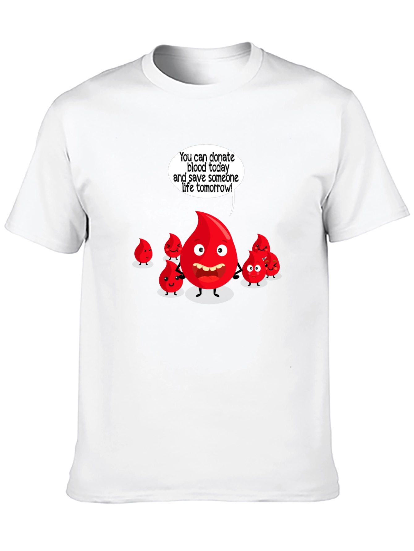 Donate Blood Cartoon Graphic Tee