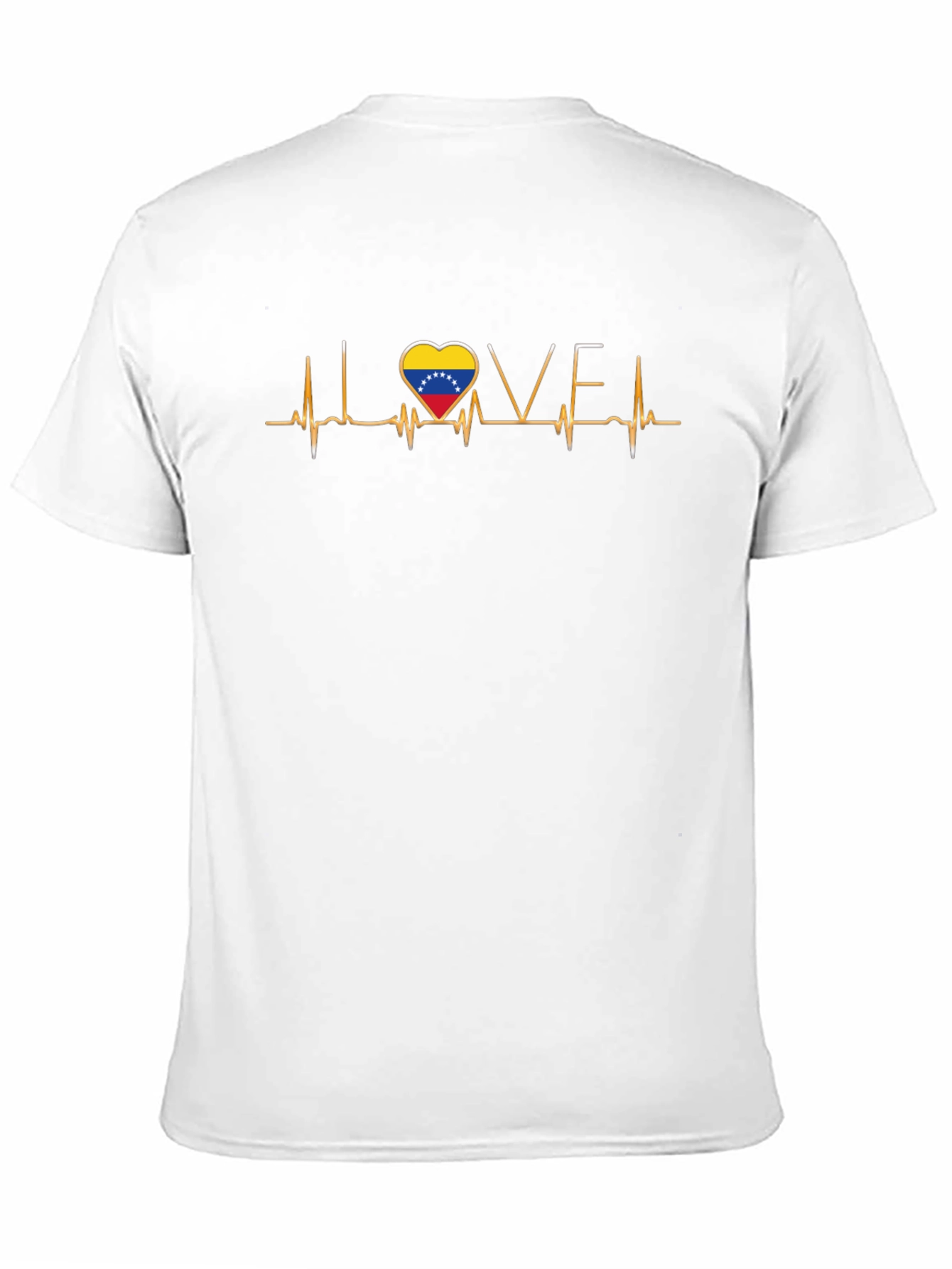 Love Venezuela Heartbeat Graphic Black T-Shirt