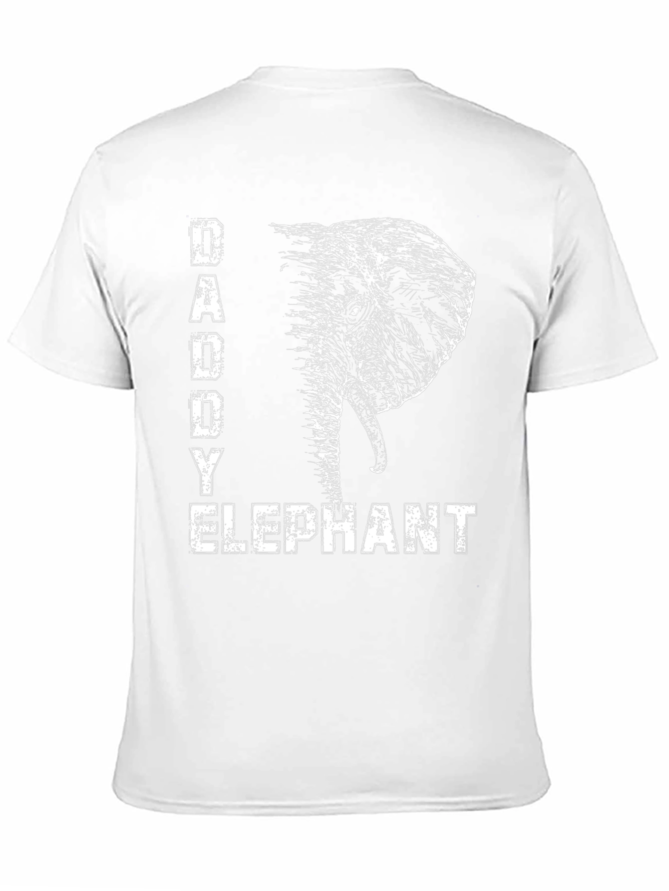 Daddy Elephant Graphic Tee - Black Cotton T-Shirt