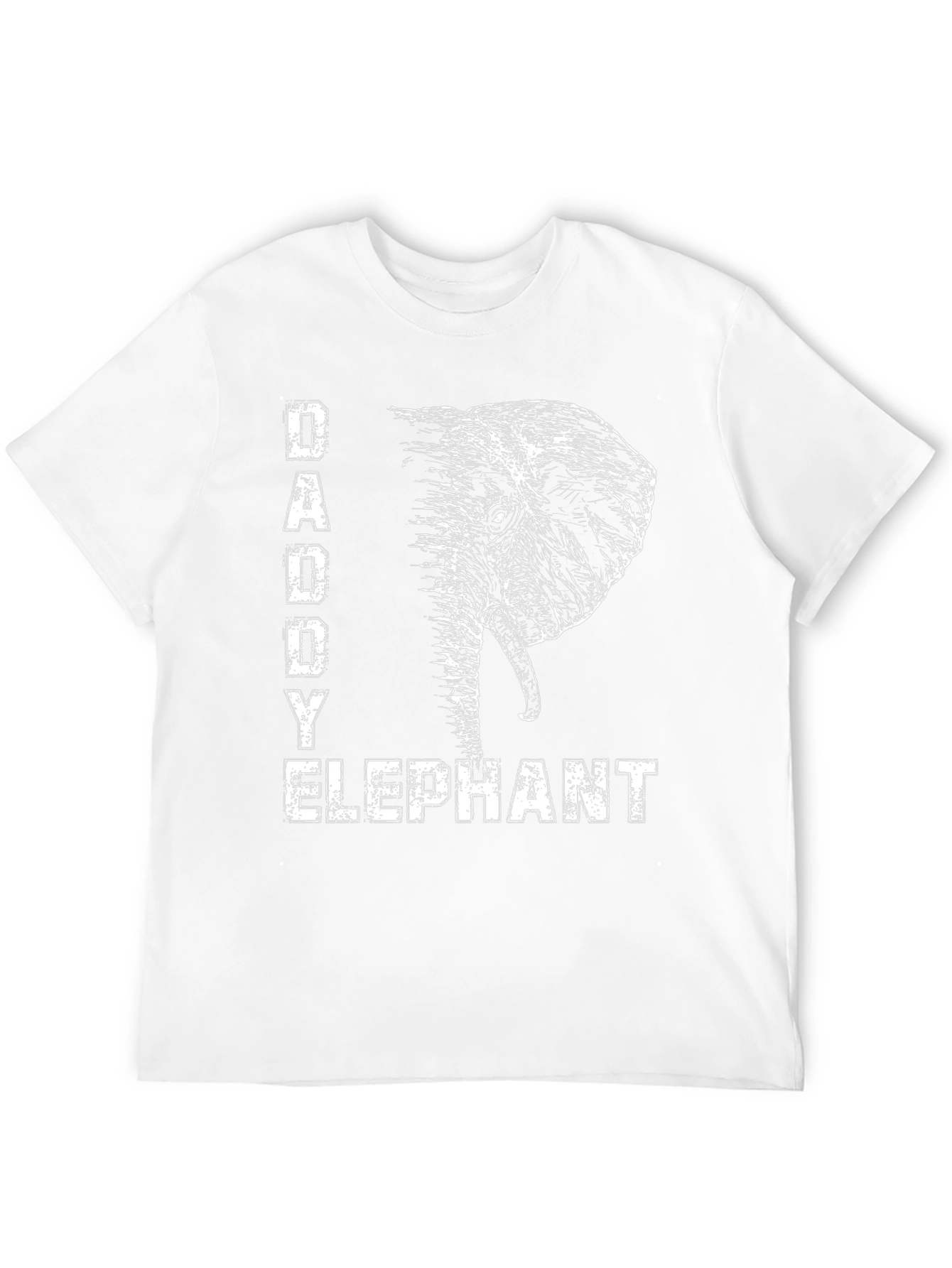 Daddy Elephant Graphic Tee - Black Cotton T-Shirt