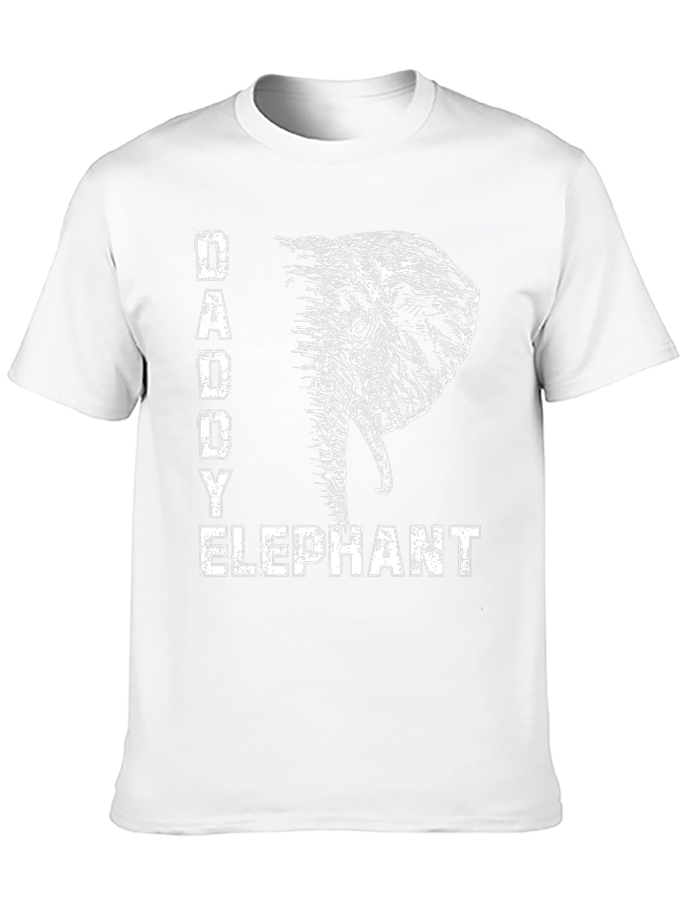 Daddy Elephant Graphic Tee - Black Cotton T-Shirt