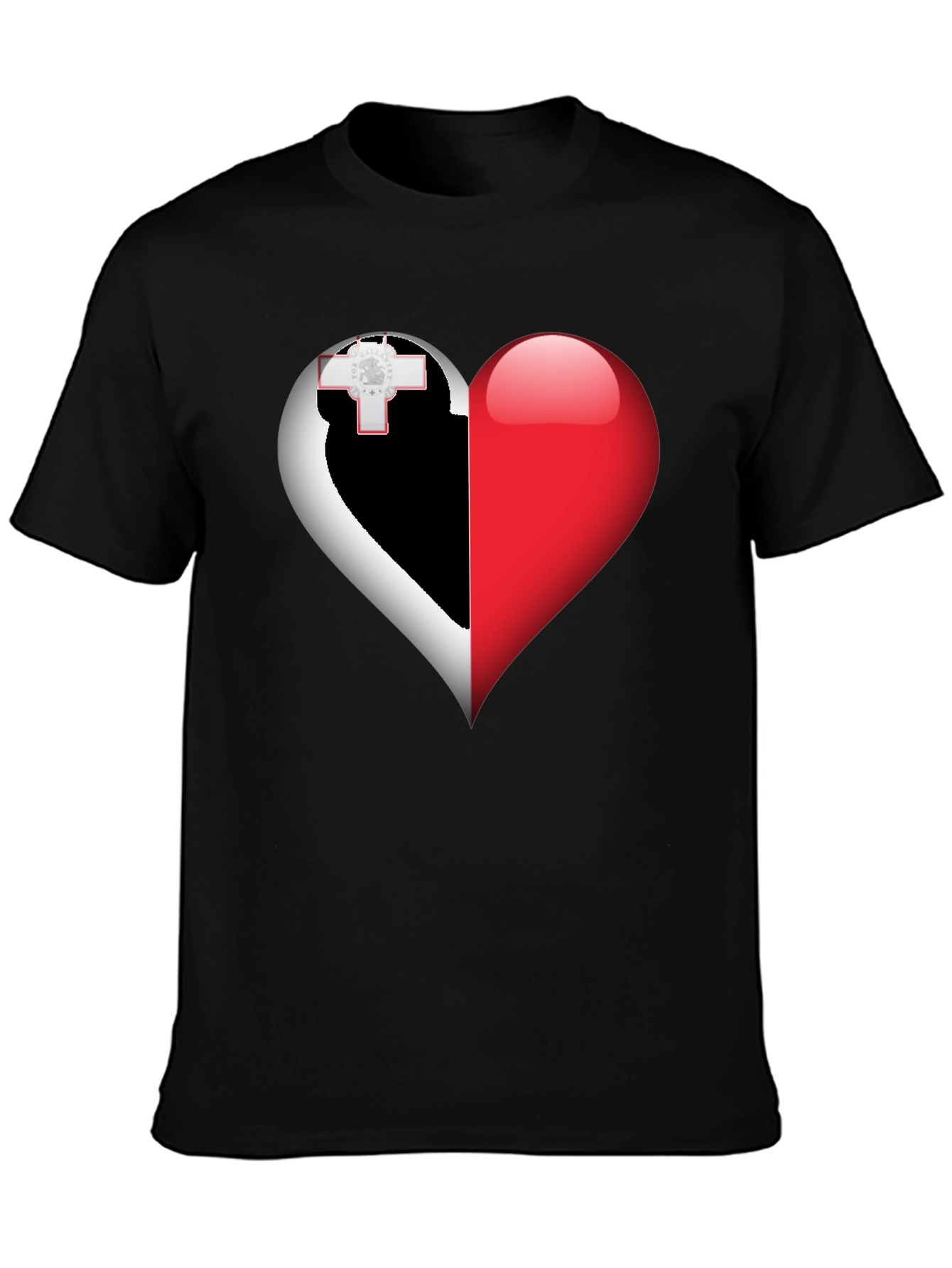 Malta Flag Heart T-Shirt - Show Your Love!