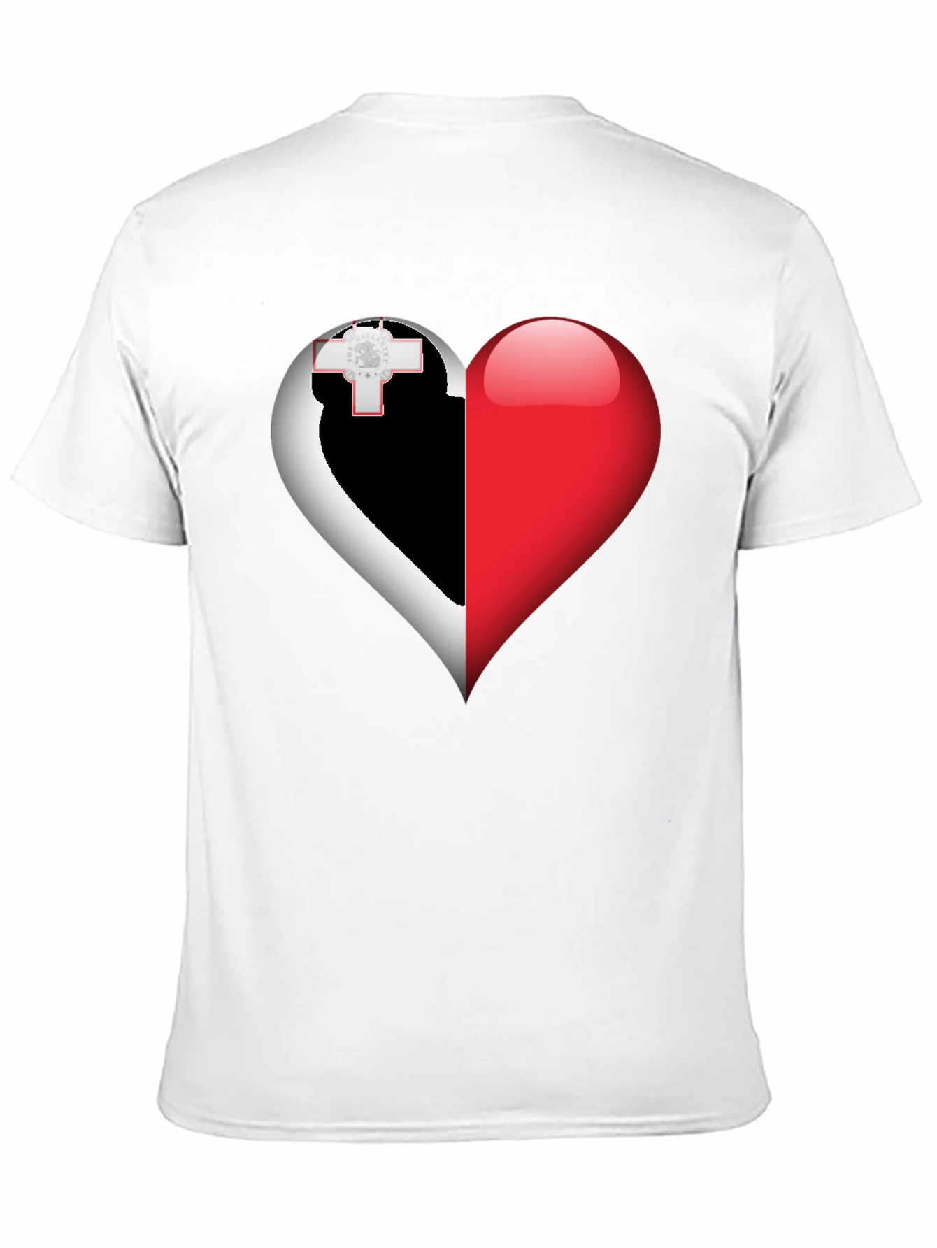 Malta Flag Heart T-Shirt - Show Your Love!