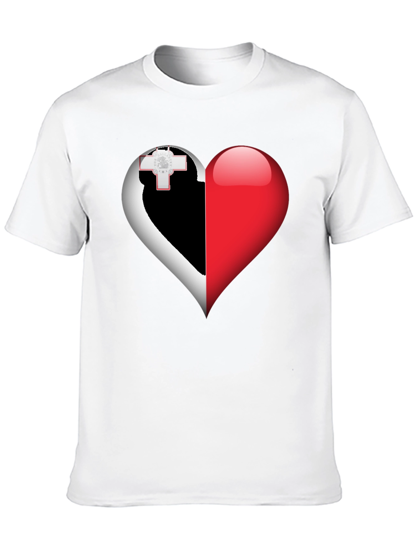Malta Flag Heart T-Shirt - Show Your Love!