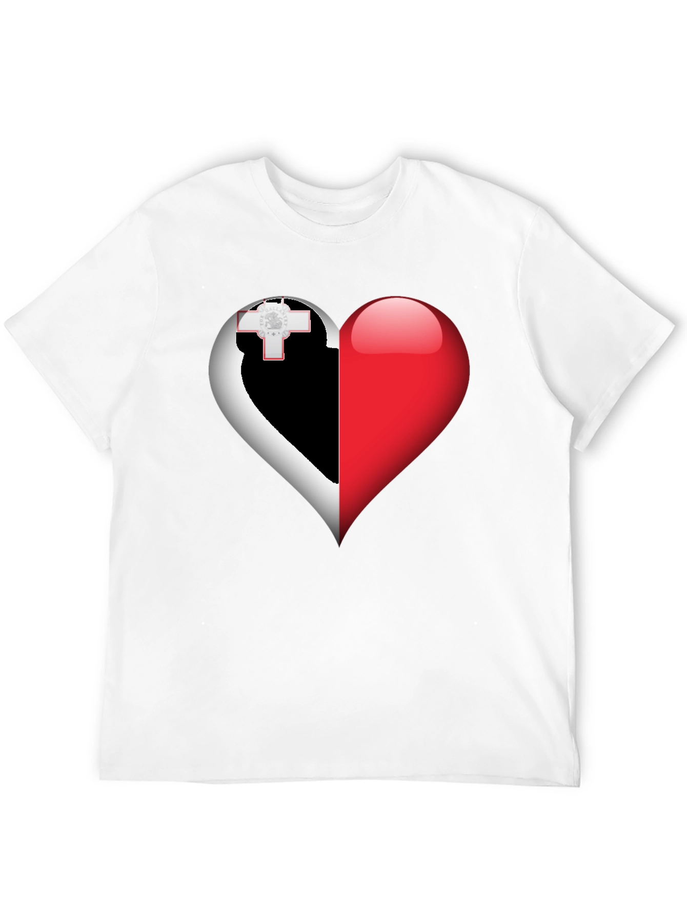 Malta Flag Heart T-Shirt - Show Your Love!