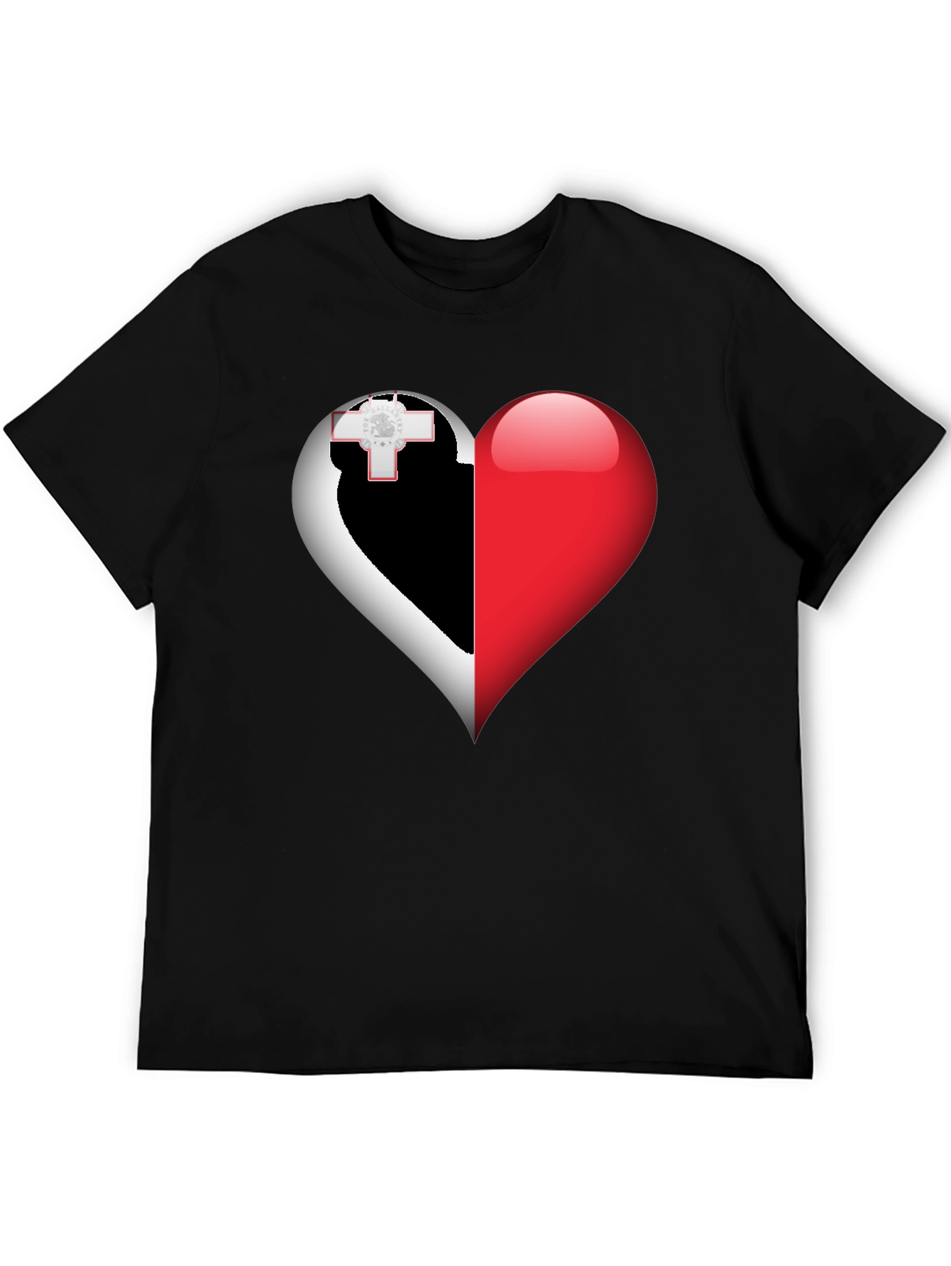 Malta Flag Heart T-Shirt - Show Your Love!