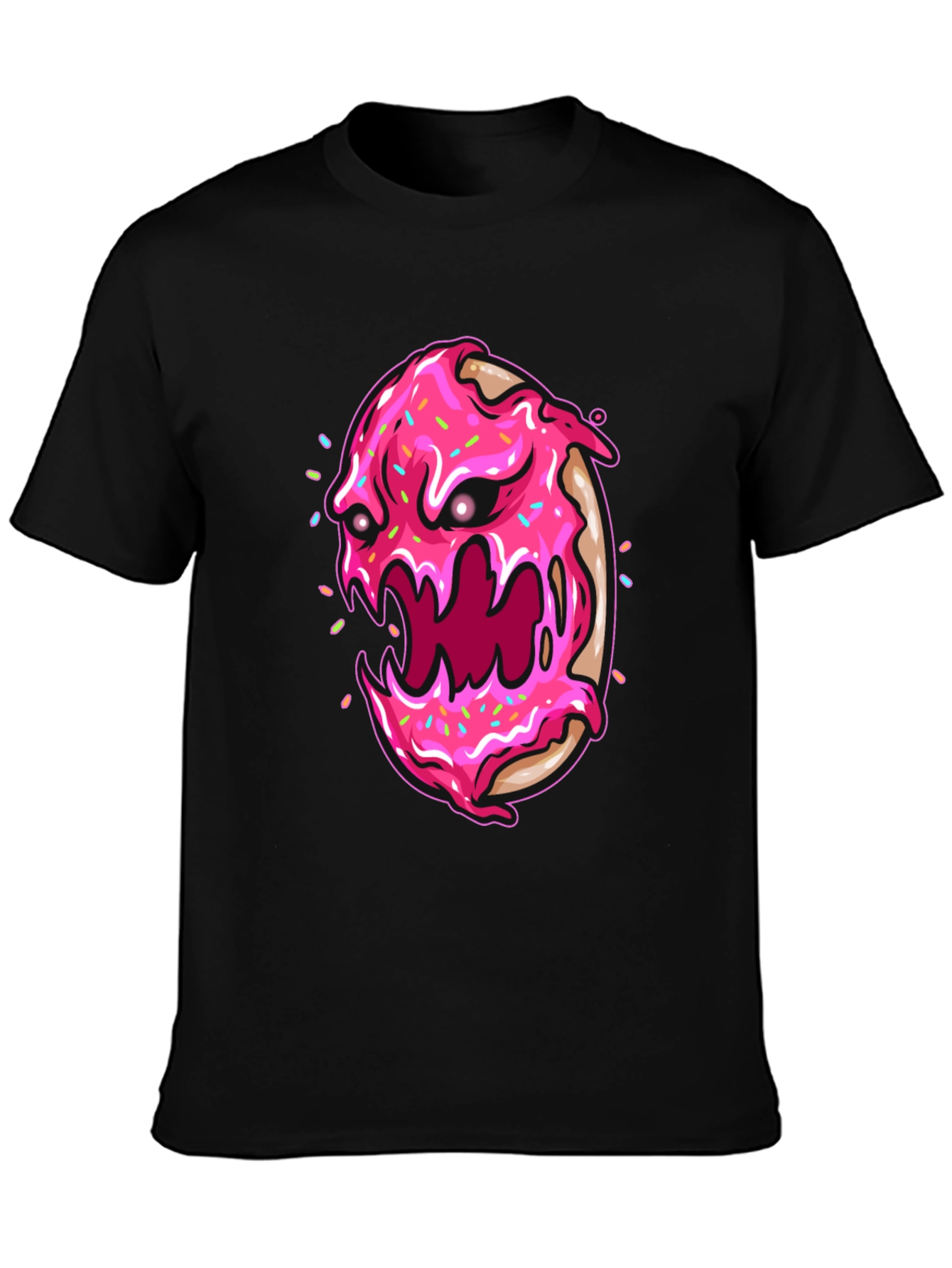 Monster Donut Graphic Tee - Black T-Shirt