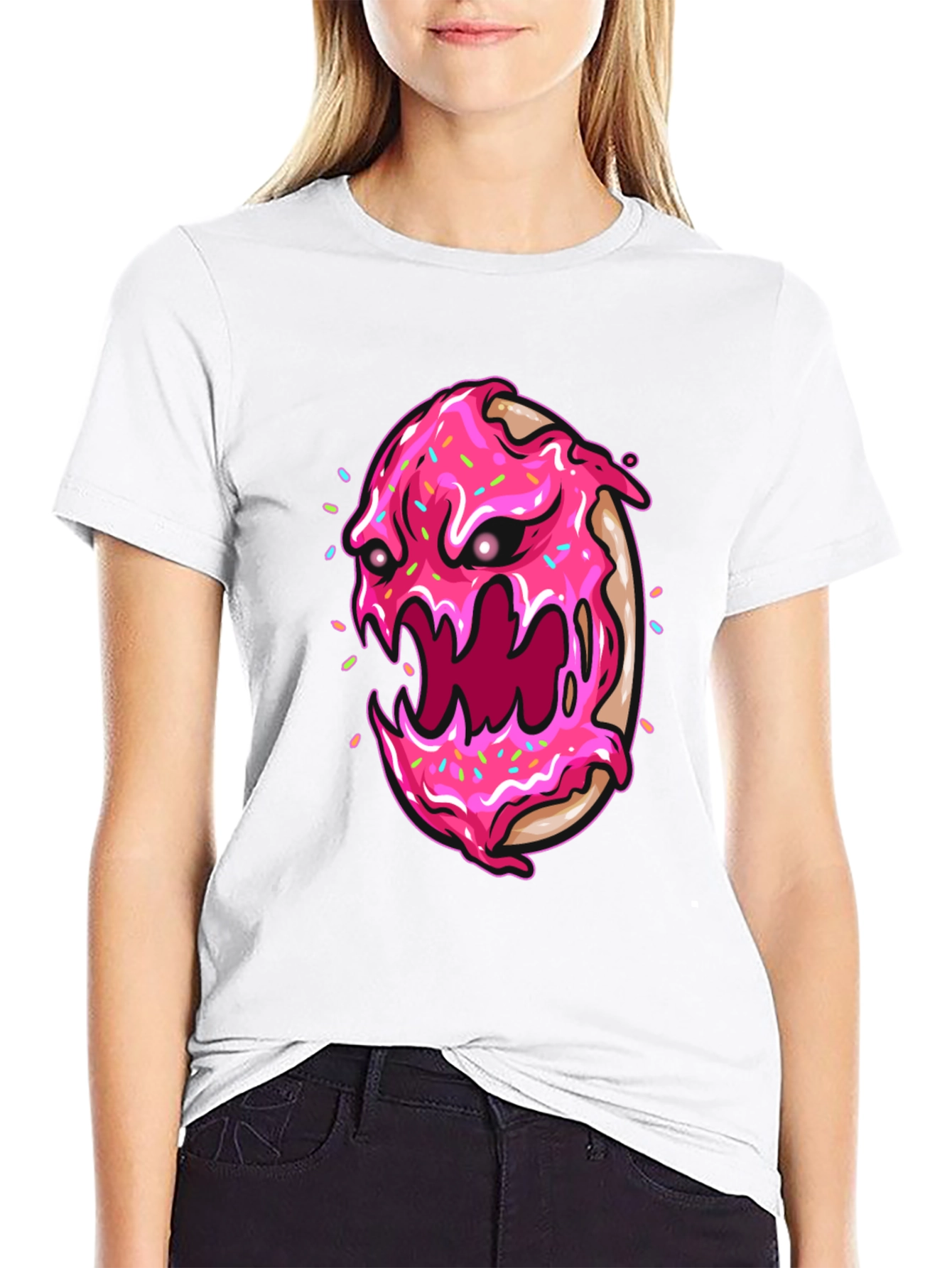 Monster Donut Graphic Tee - Black T-Shirt