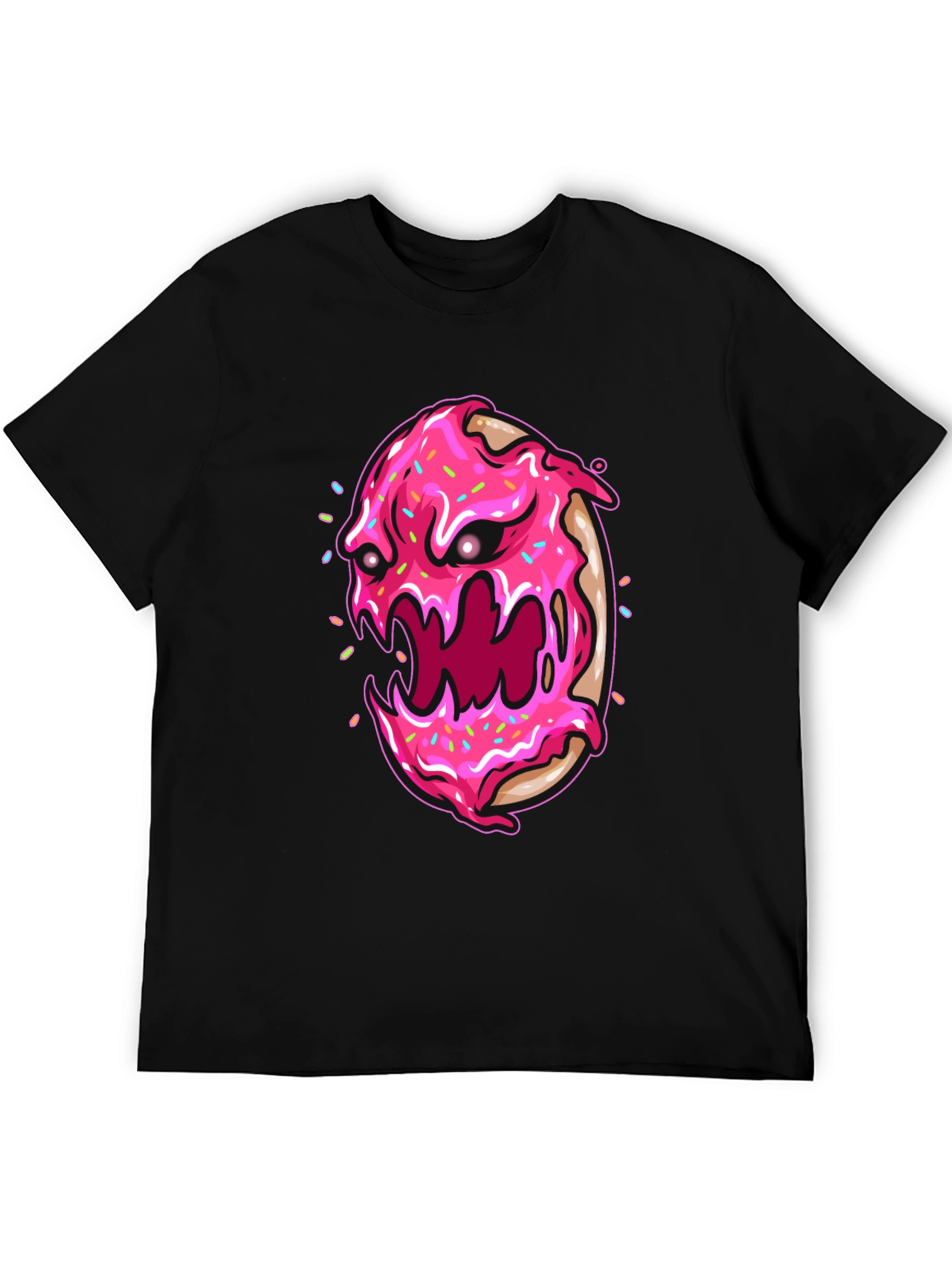 Monster Donut Graphic Tee - Black T-Shirt
