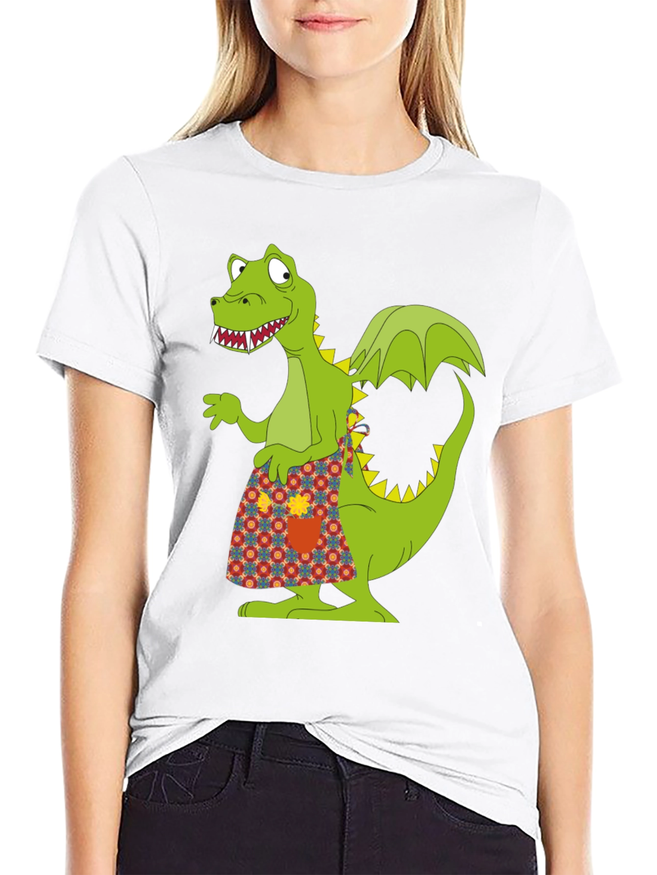 Funny Dragon Graphic Tee - Quirky Black T-Shirt
