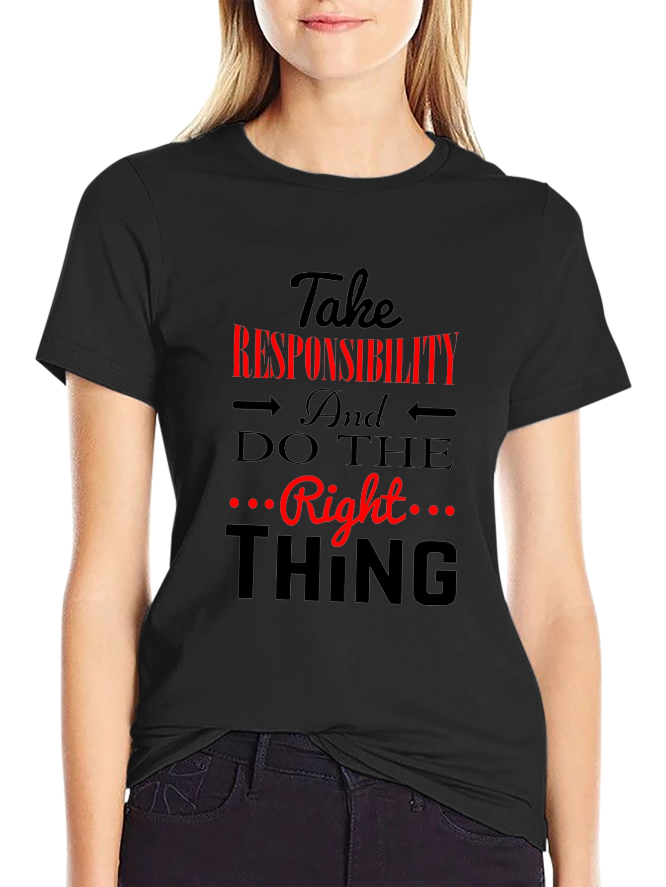 Take Responsibility Black Graphic Tee