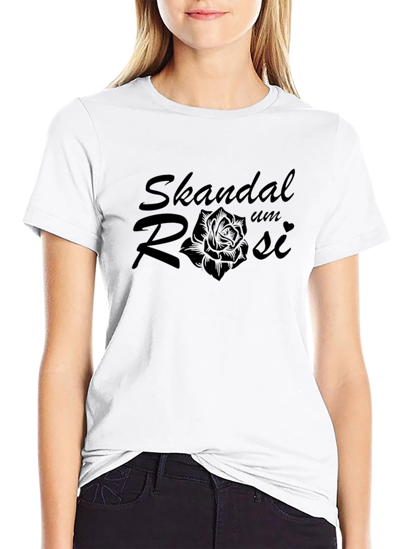 Skandal Um Rosi Rose Graphic Black T-Shirt