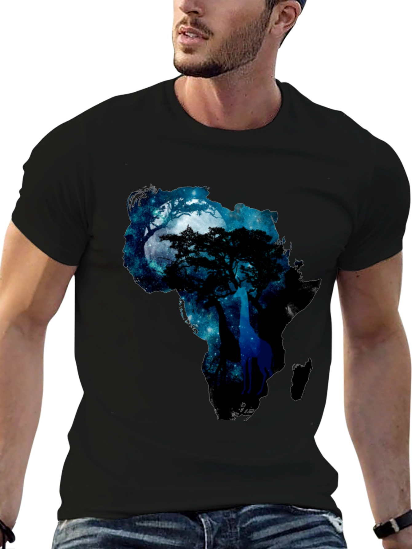 Africa Night Sky Graphic Tee - Mens
