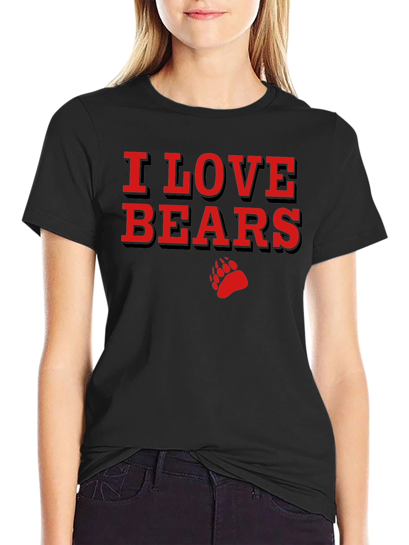 I Love Bears T-Shirt - Graphic Print Tee