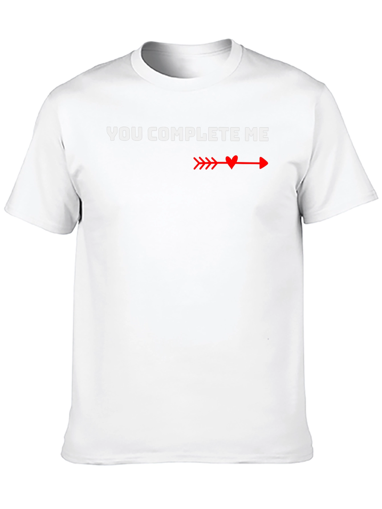 You Complete Me Arrow Heart Graphic Tee - Black
