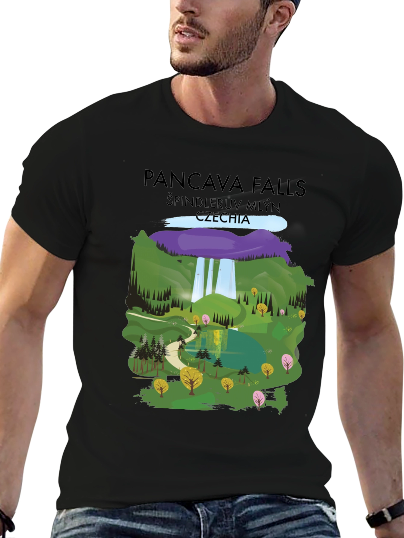 Pancava Falls Czechia Graphic T-Shirt