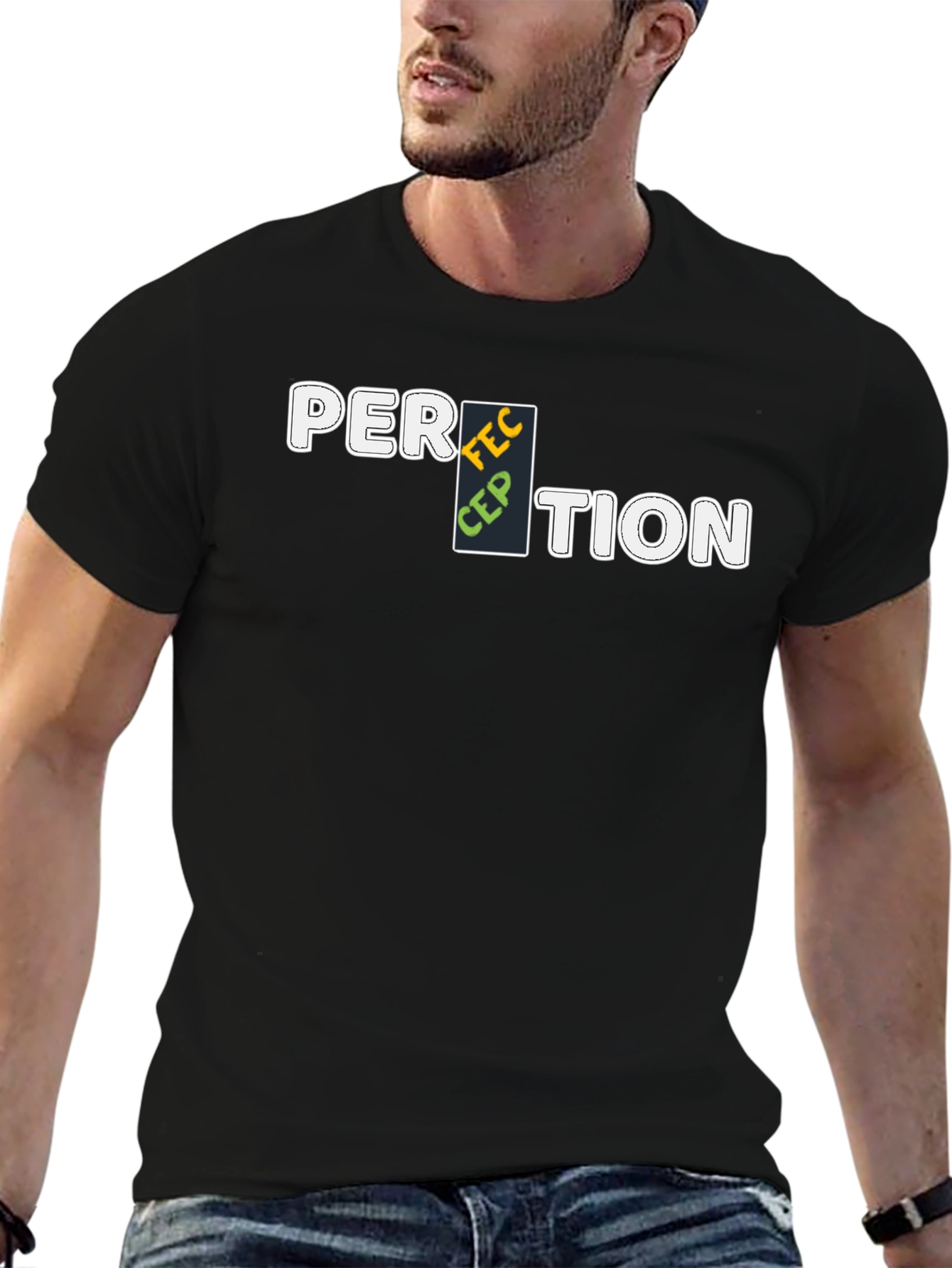 Perception Graphic T-Shirt - Mens Black Tee
