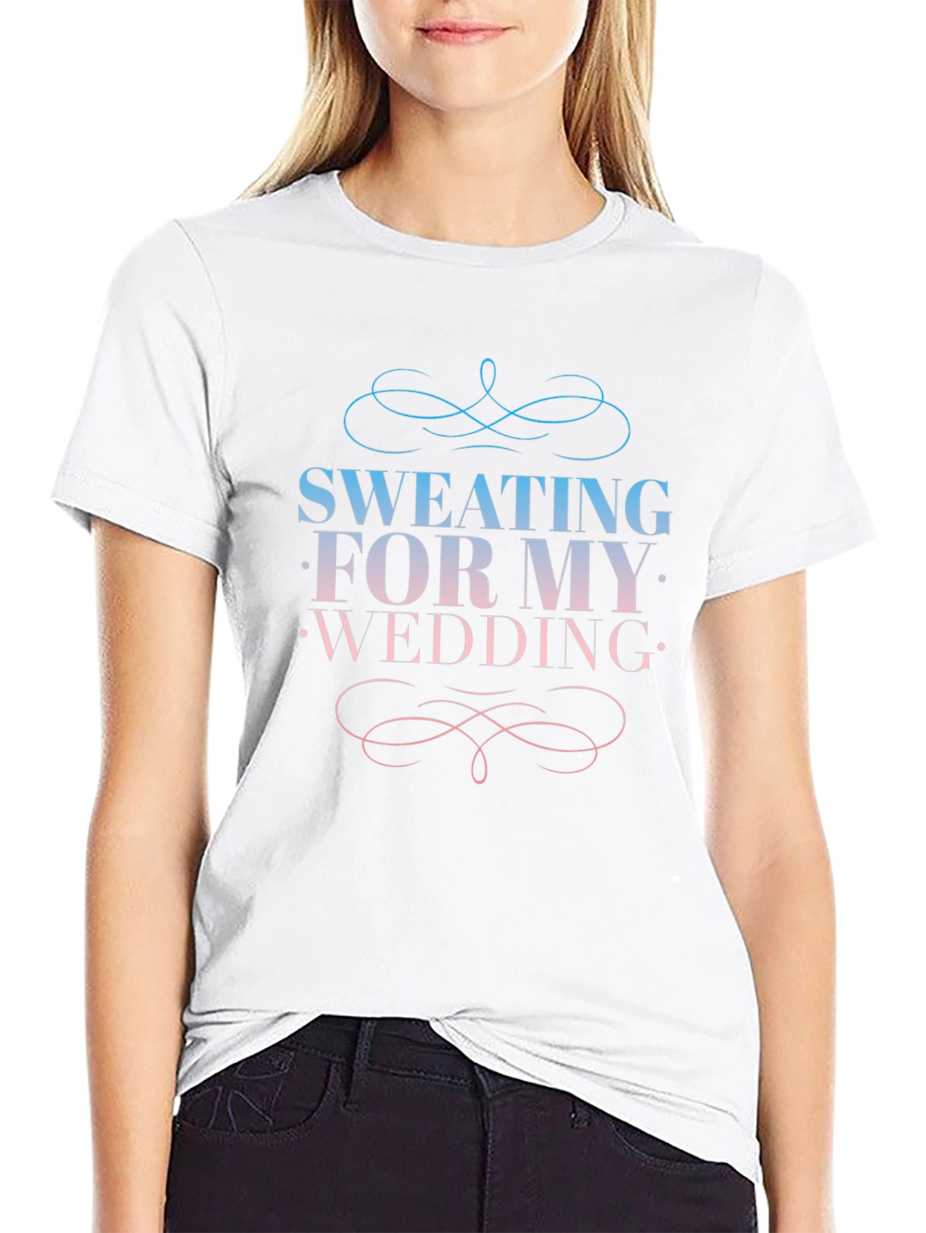 Sweating For My Wedding Black T-Shirt