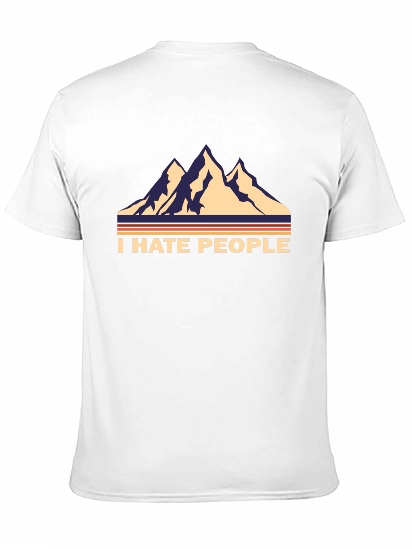 I Hate People Mountain Graphic Tee - Anti-Social Shirt
