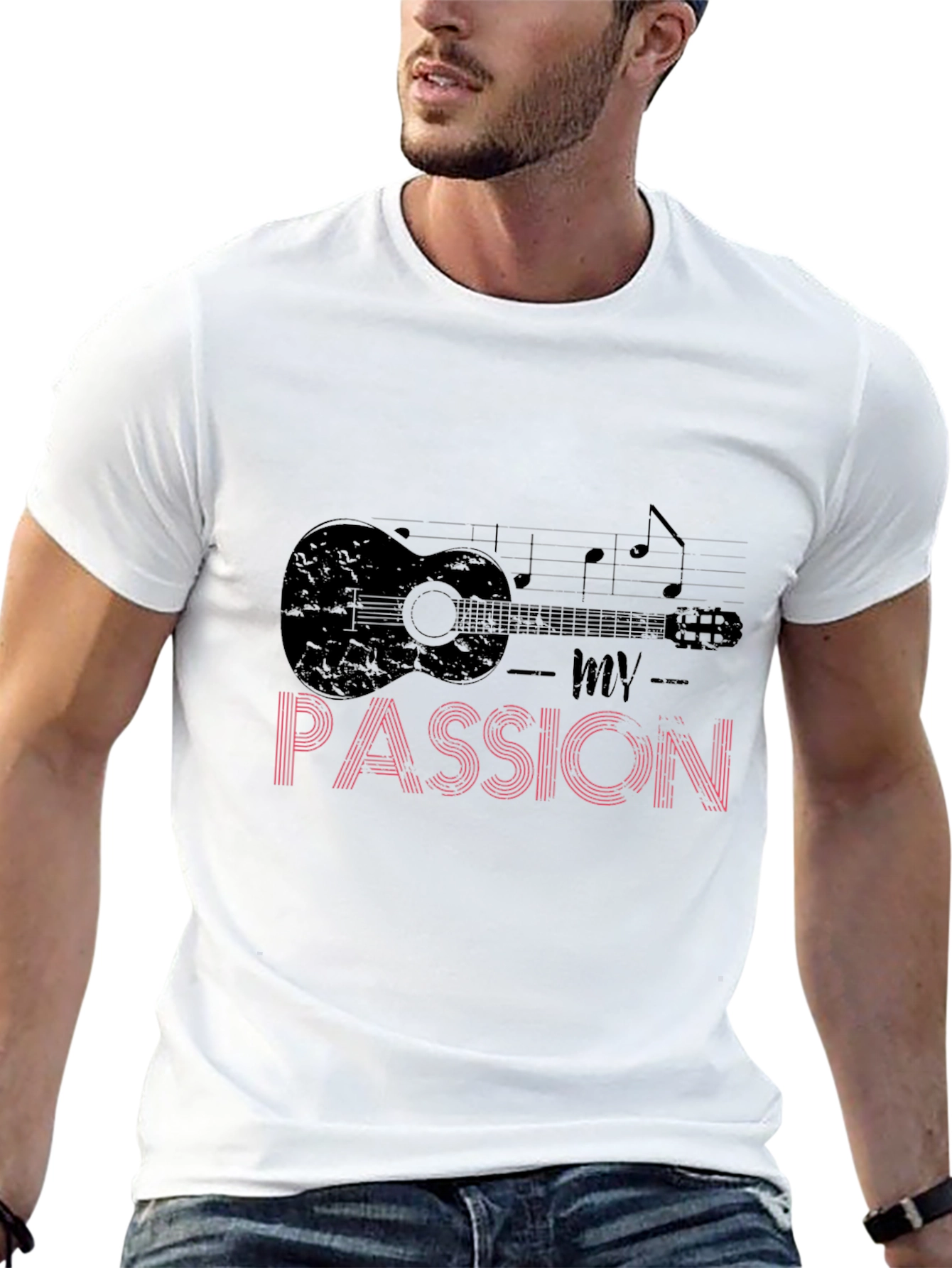 Music Passion T-Shirt - Guitar Graphic Tee