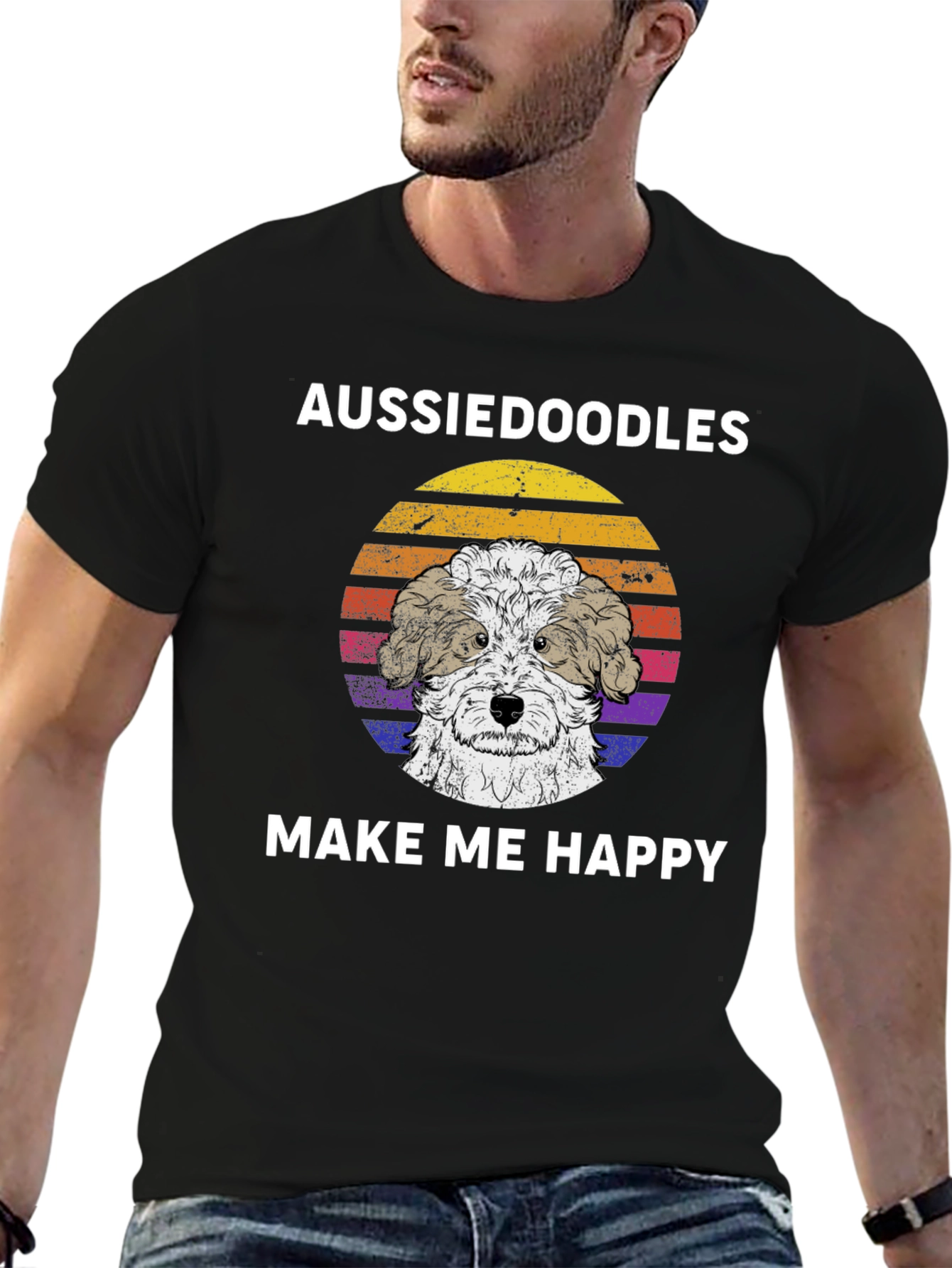 Aussiedoodles Make Me Happy Graphic T-Shirt