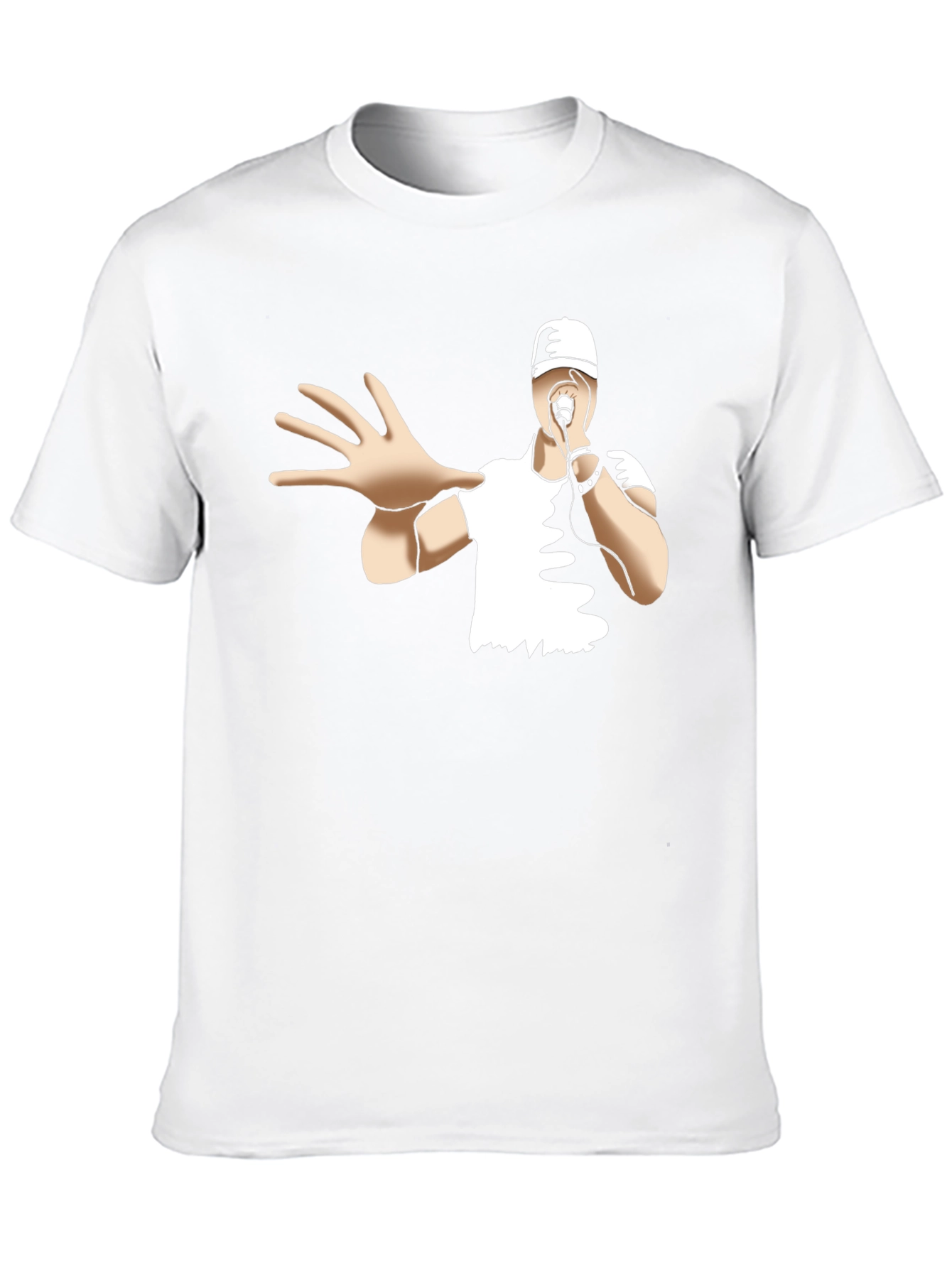 Cool Cartoon Rapper Black T-Shirt