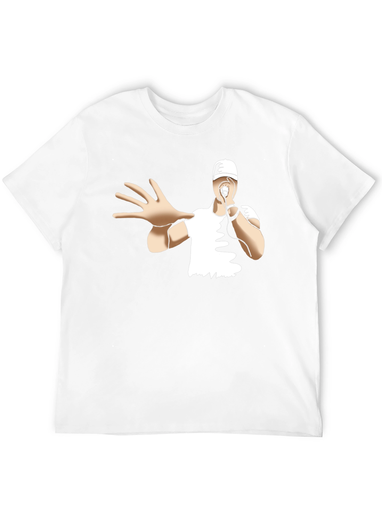 Cool Cartoon Rapper Black T-Shirt