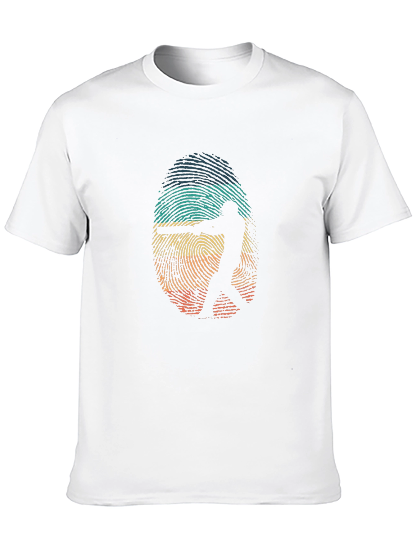 Ringer Fingerprint Gun Silhouette Graphic Tee