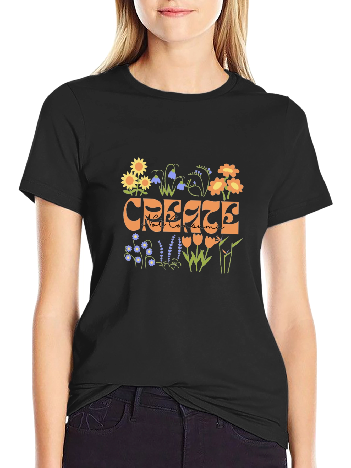 Floral Create Graphic Tee
