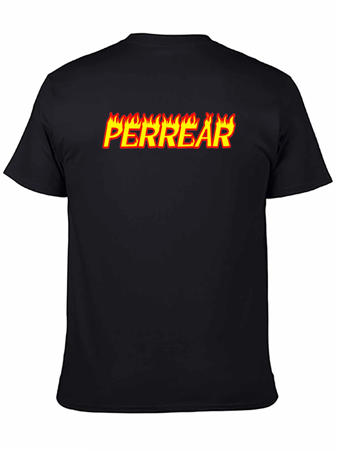 Perrear Flame Graphic T-Shirt - Black