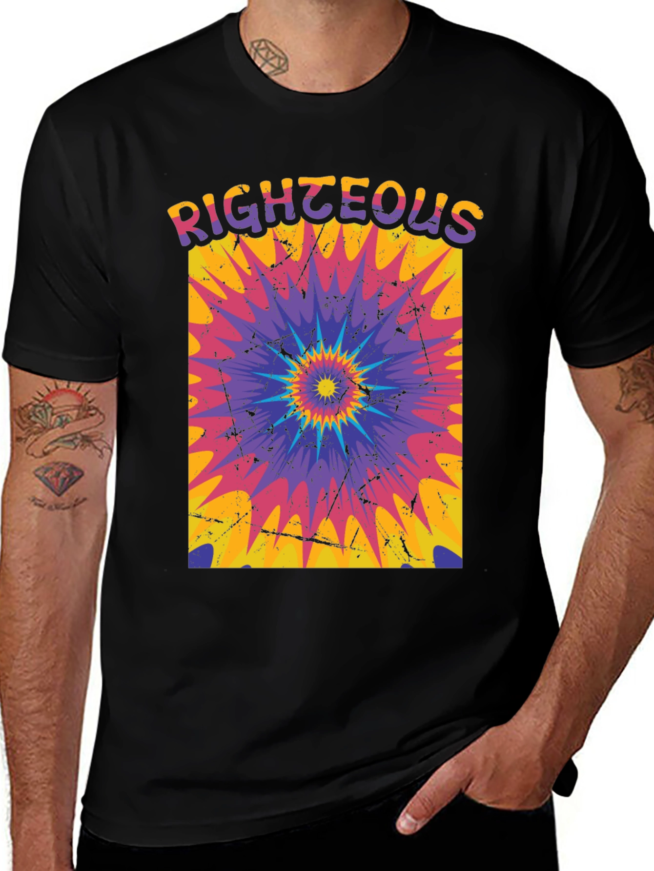 Righteous Tie-Dye Graphic Tee