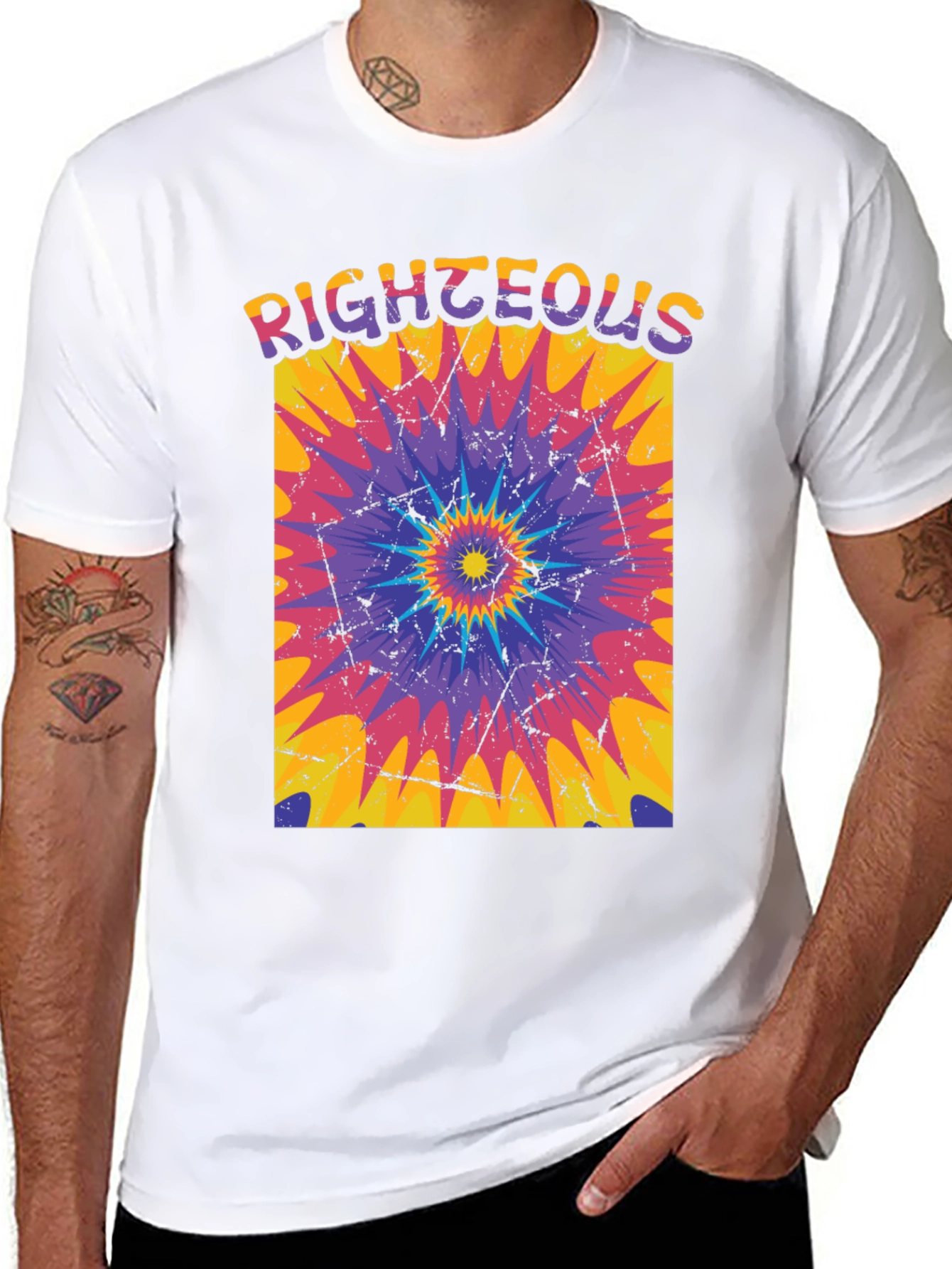 Righteous Tie-Dye Graphic Tee