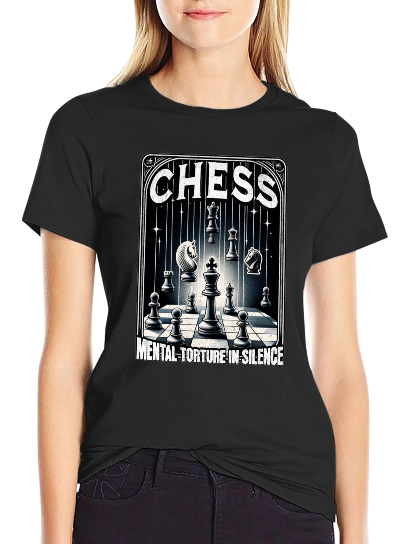 Chess Mental Torture Black T-Shirt