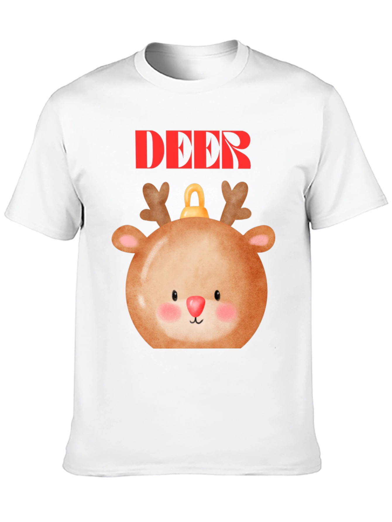 Cute Deer Ornament T-Shirt - Holiday Festive Style